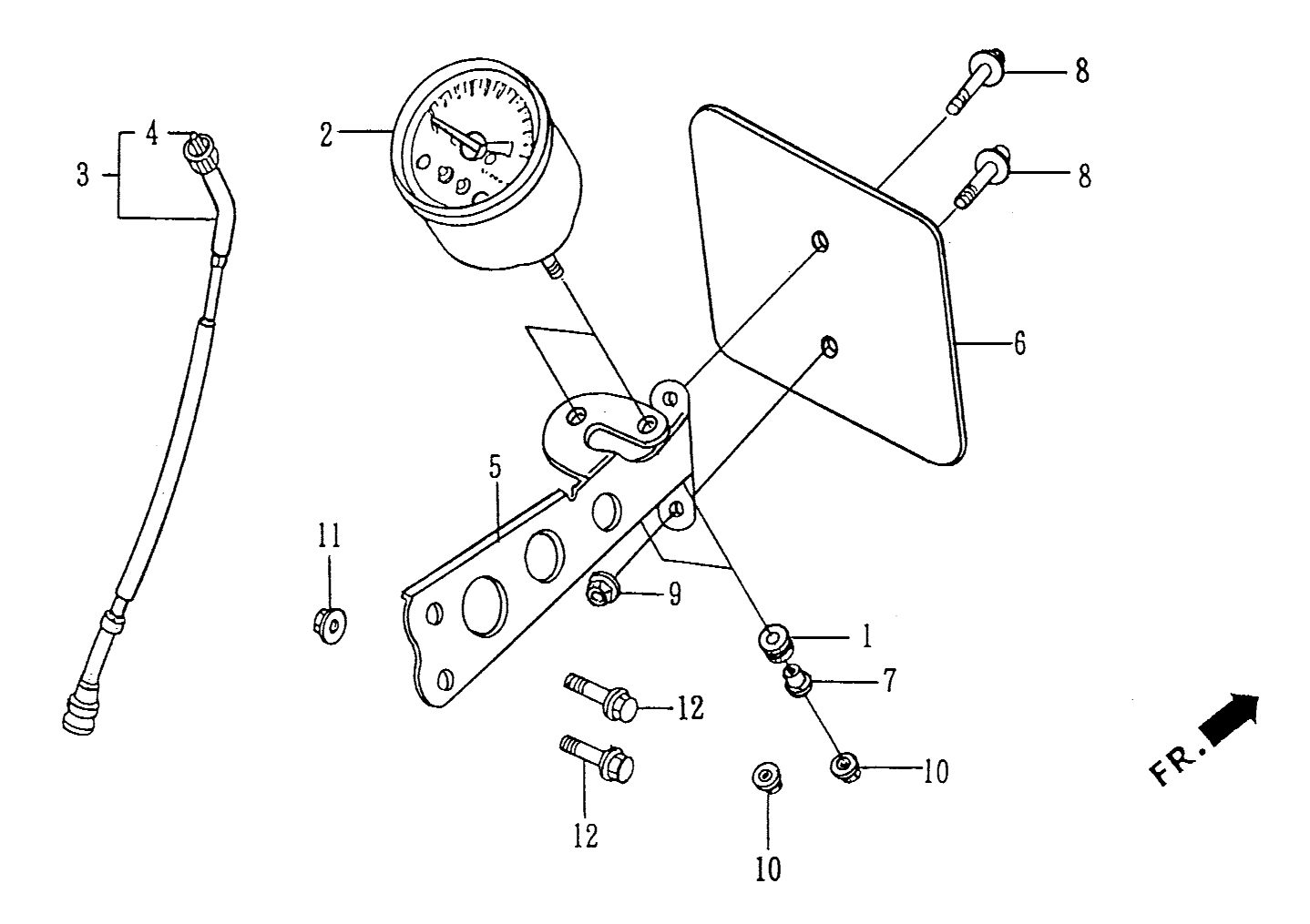 1997 Honda NS50R - F1 Tachometer / Front Stay