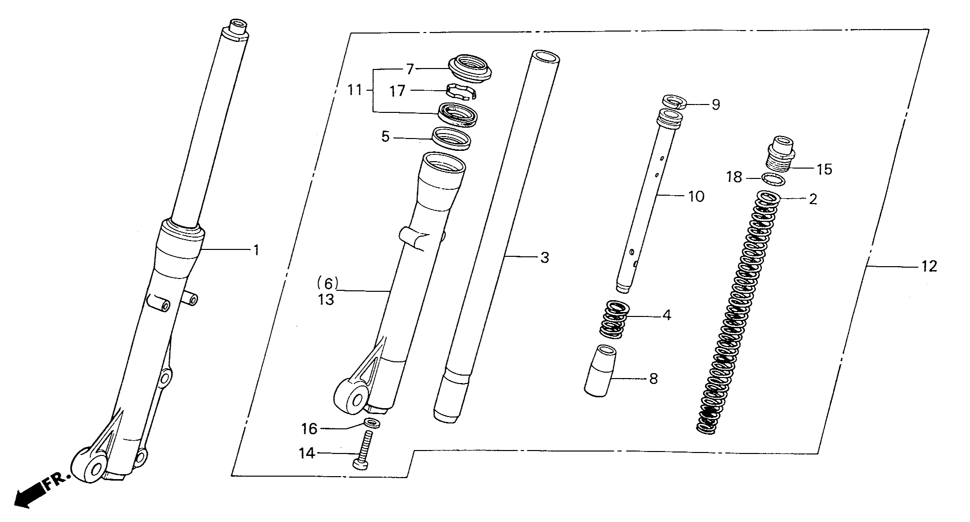 1997 Honda NS50R - F7 Front Fork