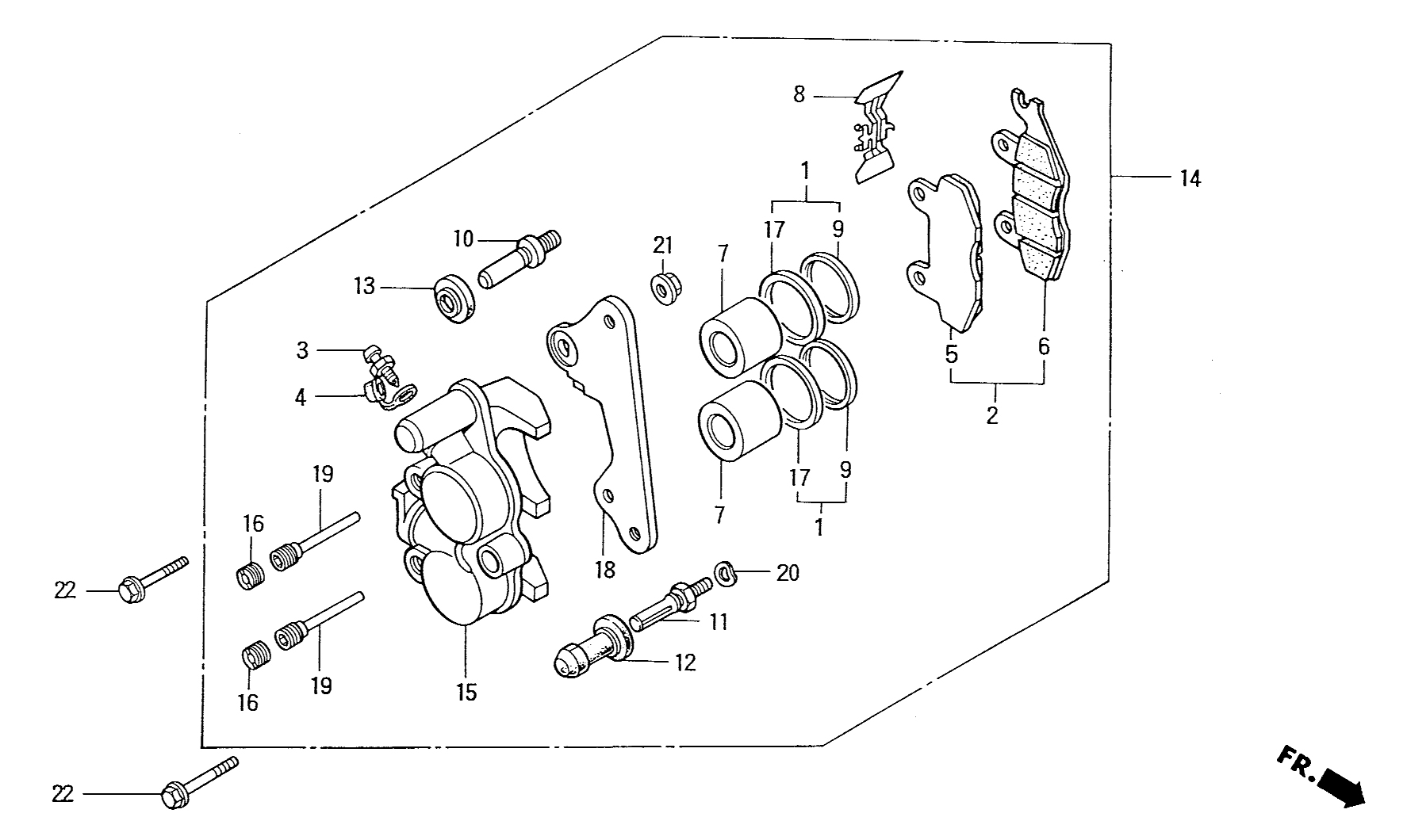 1997 Honda NS50R - F8 Front Brake Caliper