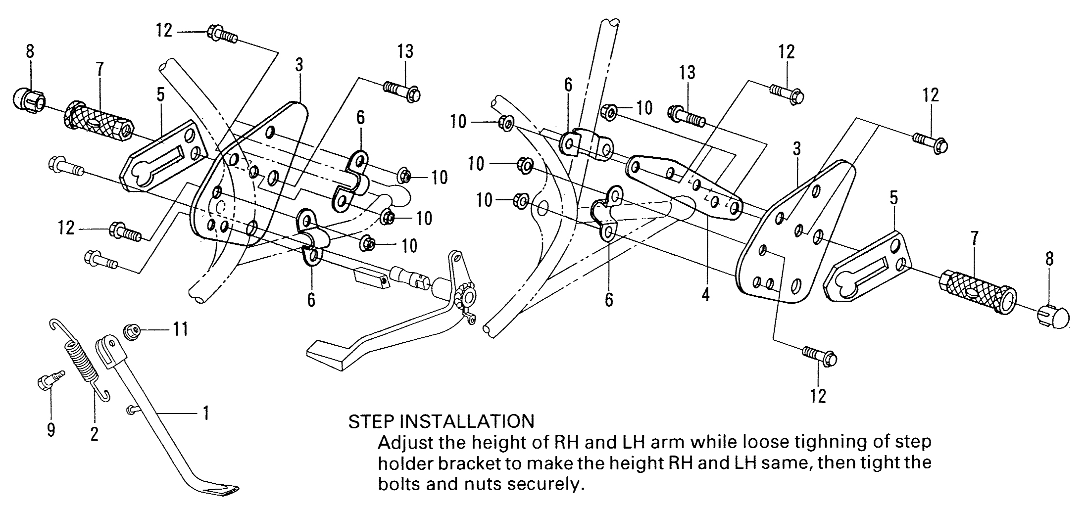 1997 Honda NS50R - F16 Side Stand / Pegs