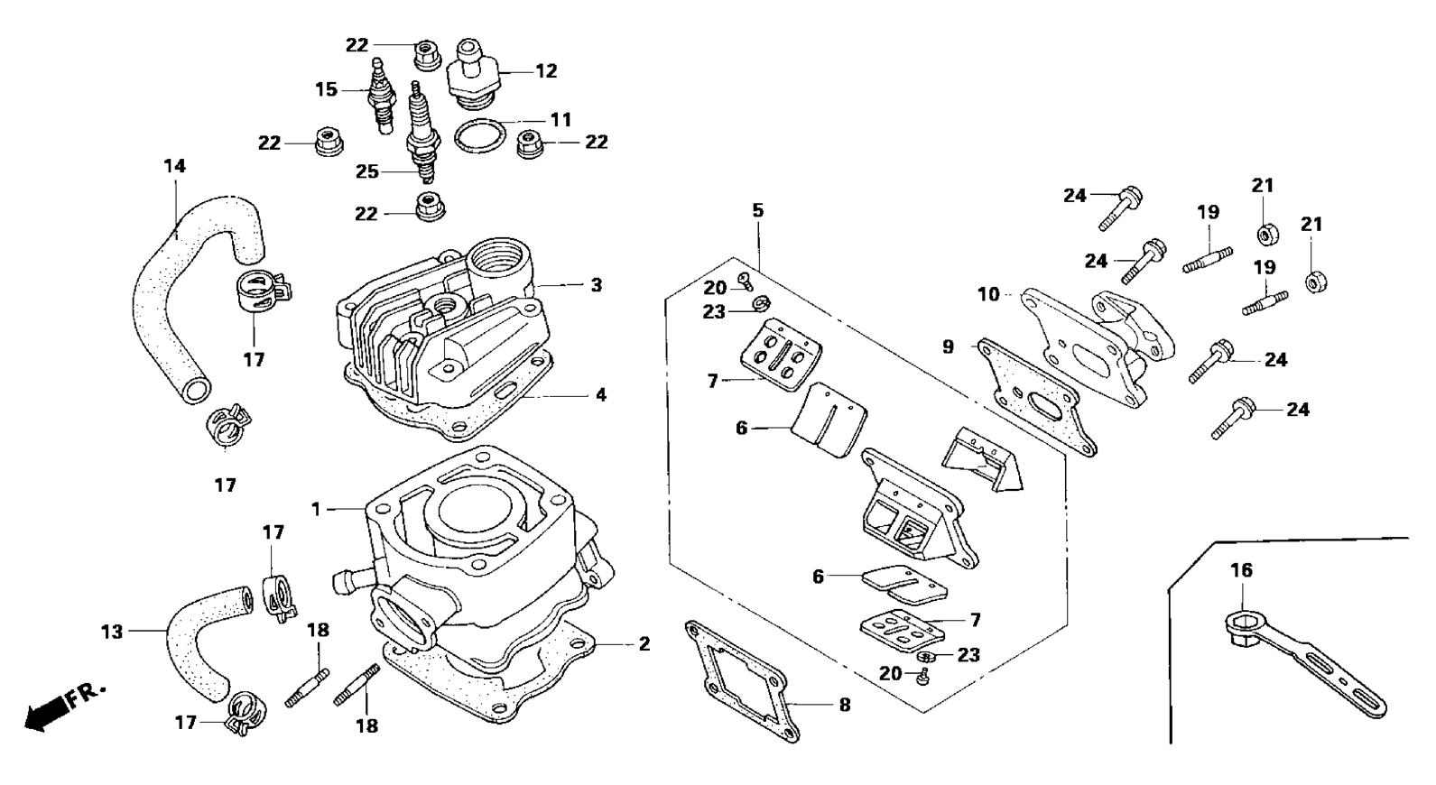 2004 Honda NSR50 - E1 Cylinder / Head
