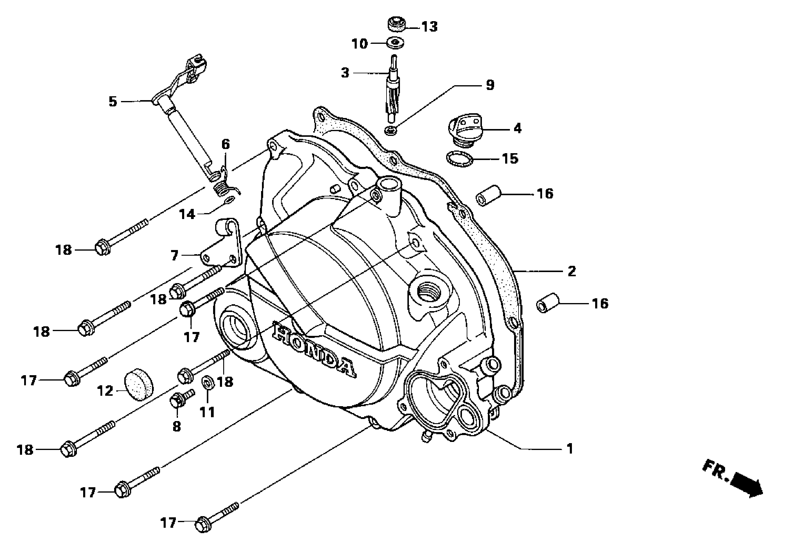 2004 Honda NSR50 - E2 Right Crankcase Cover