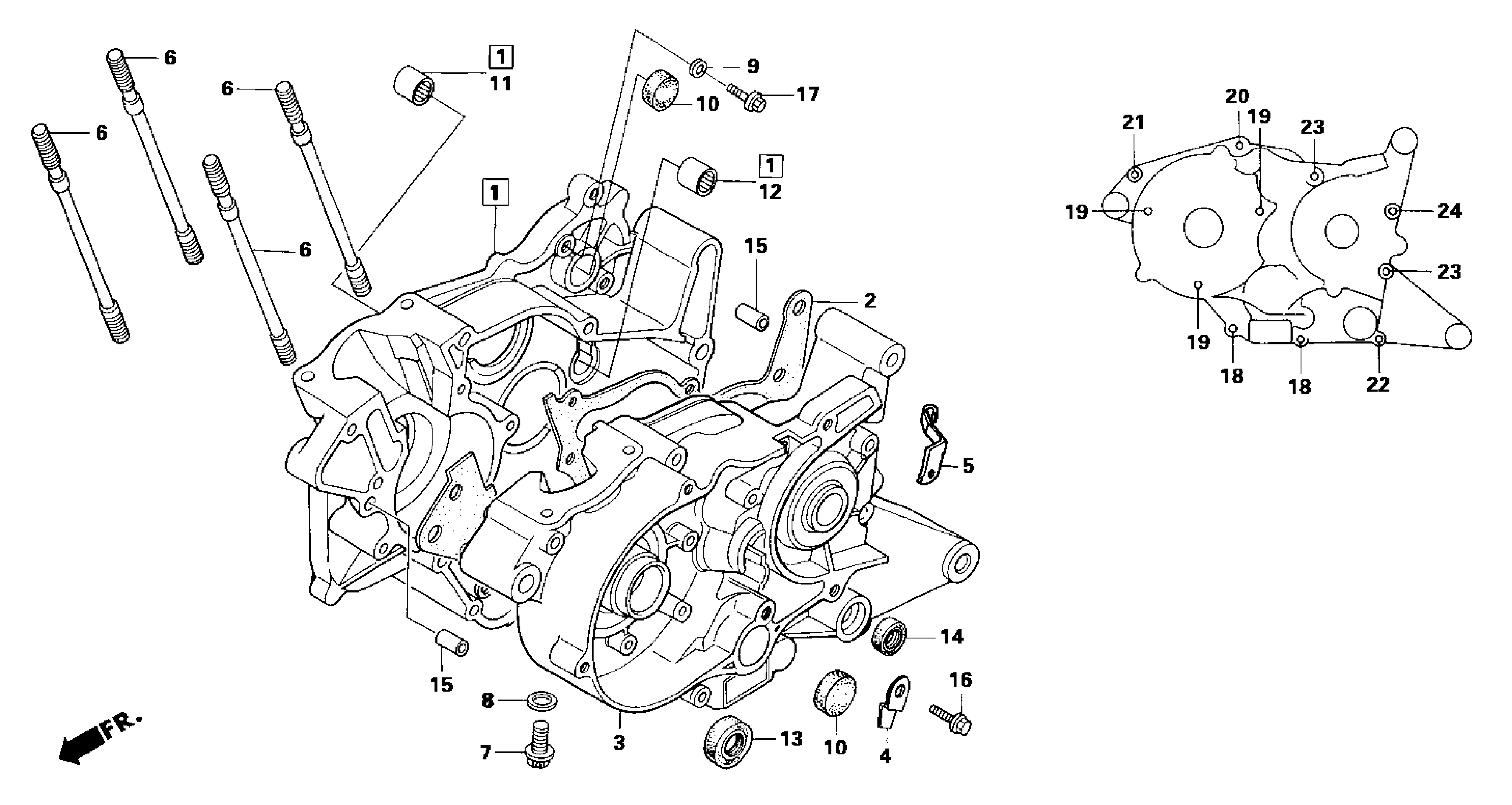 2004 Honda NSR50 - E6 Crankcase