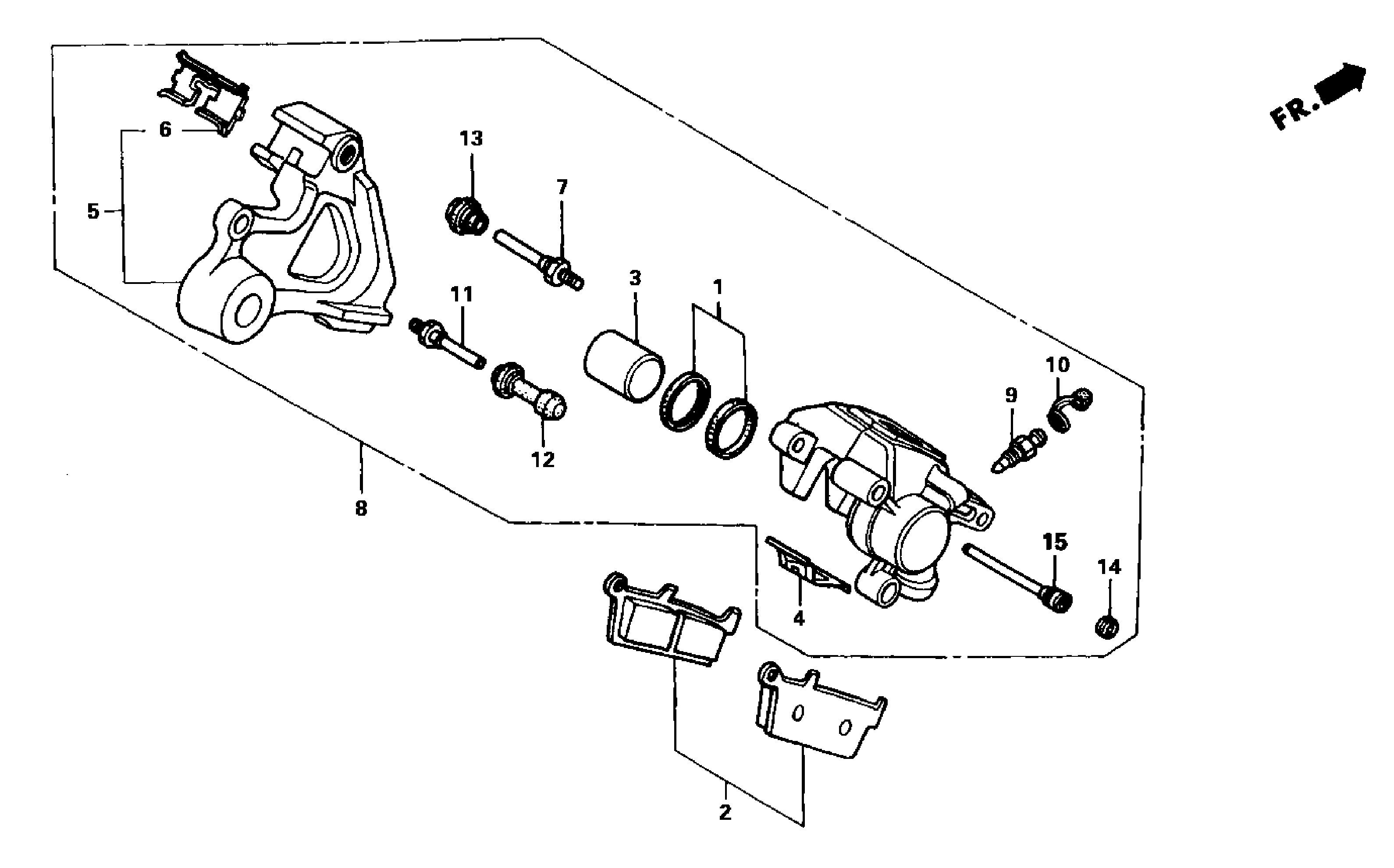 2004 Honda NSR50 - F11 Rear Brake Caliper