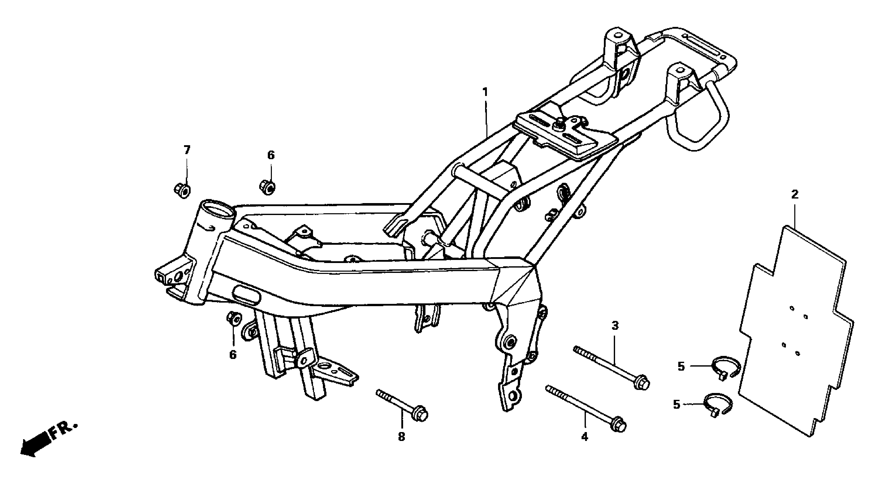2004 Honda NSR50 - F21 Frame