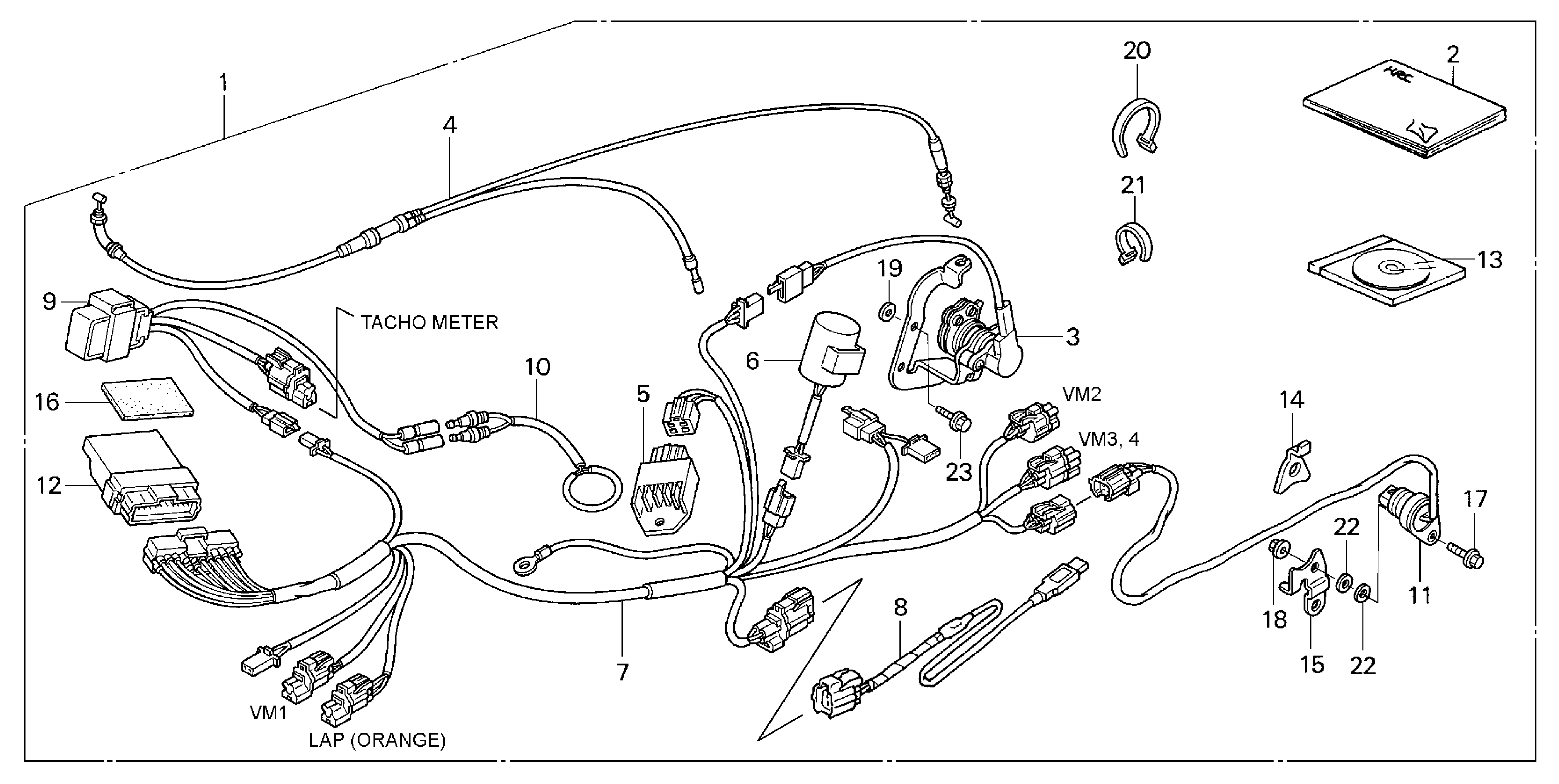 2004 Honda NSR50R - Data Logger Set