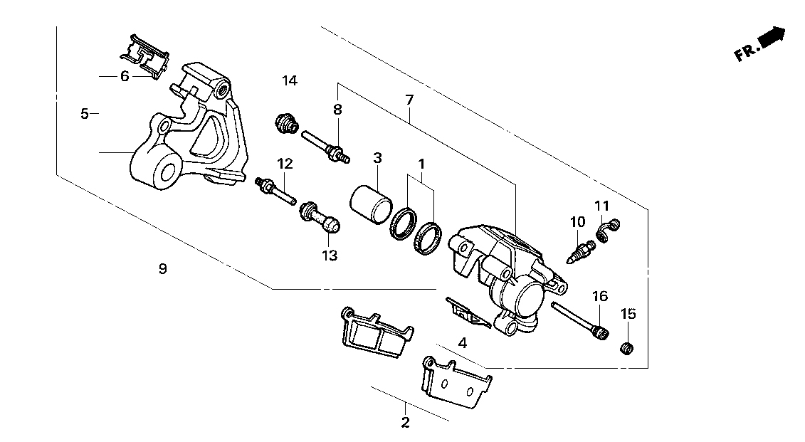 2006 Honda NSF100 Rear Brake Caliper Rear Brake Pads Parts Book Parts for Sale
