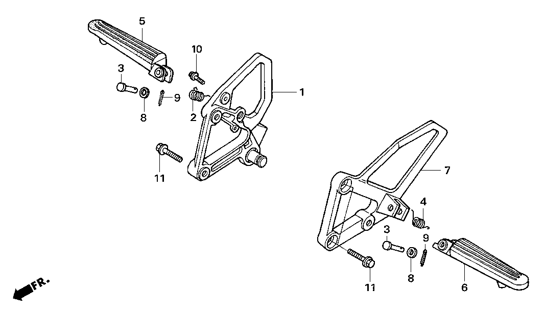 2006 Honda NSF100 Foot Peg Parts for Sale