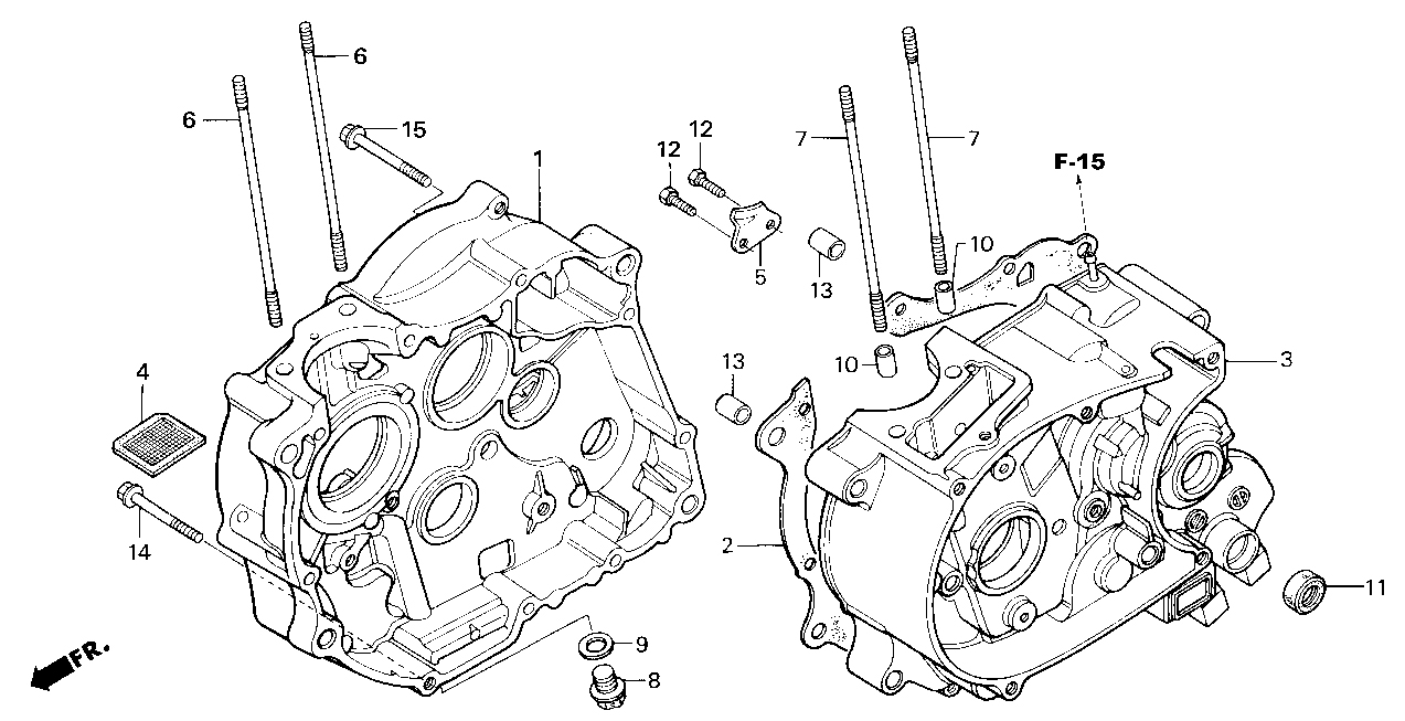 2018 Honda NSF100 Crankcase Book Parts for Sale
