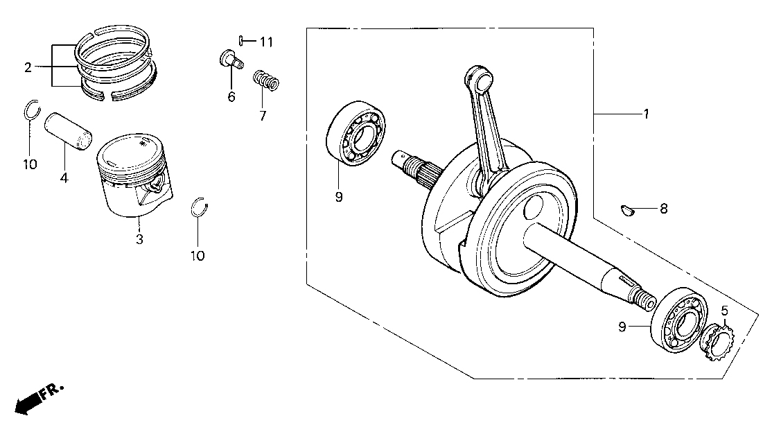 2018 Honda NSF100 Crankshaft / Piston Parts for Sale