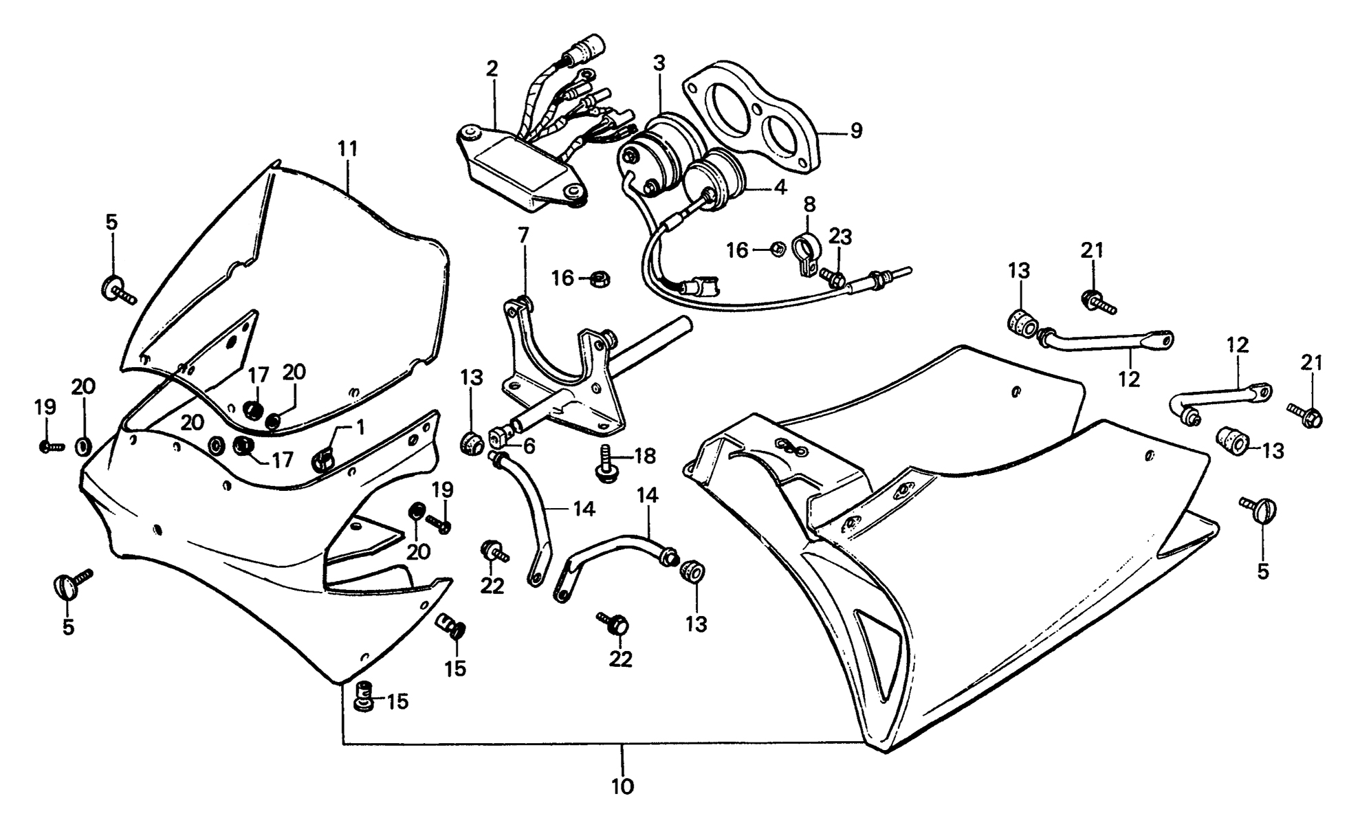 1986 Honda RS125R - F12 Cowl / Tachometer Image