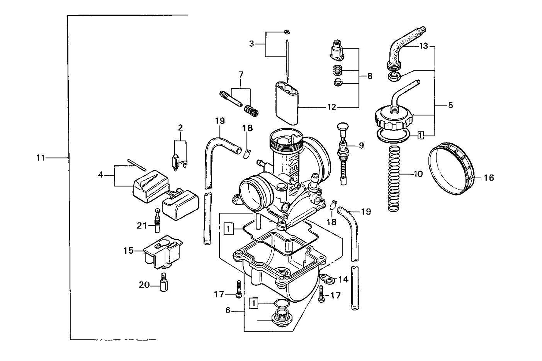 1987 Honda RS125R - E10 Carburetor Image