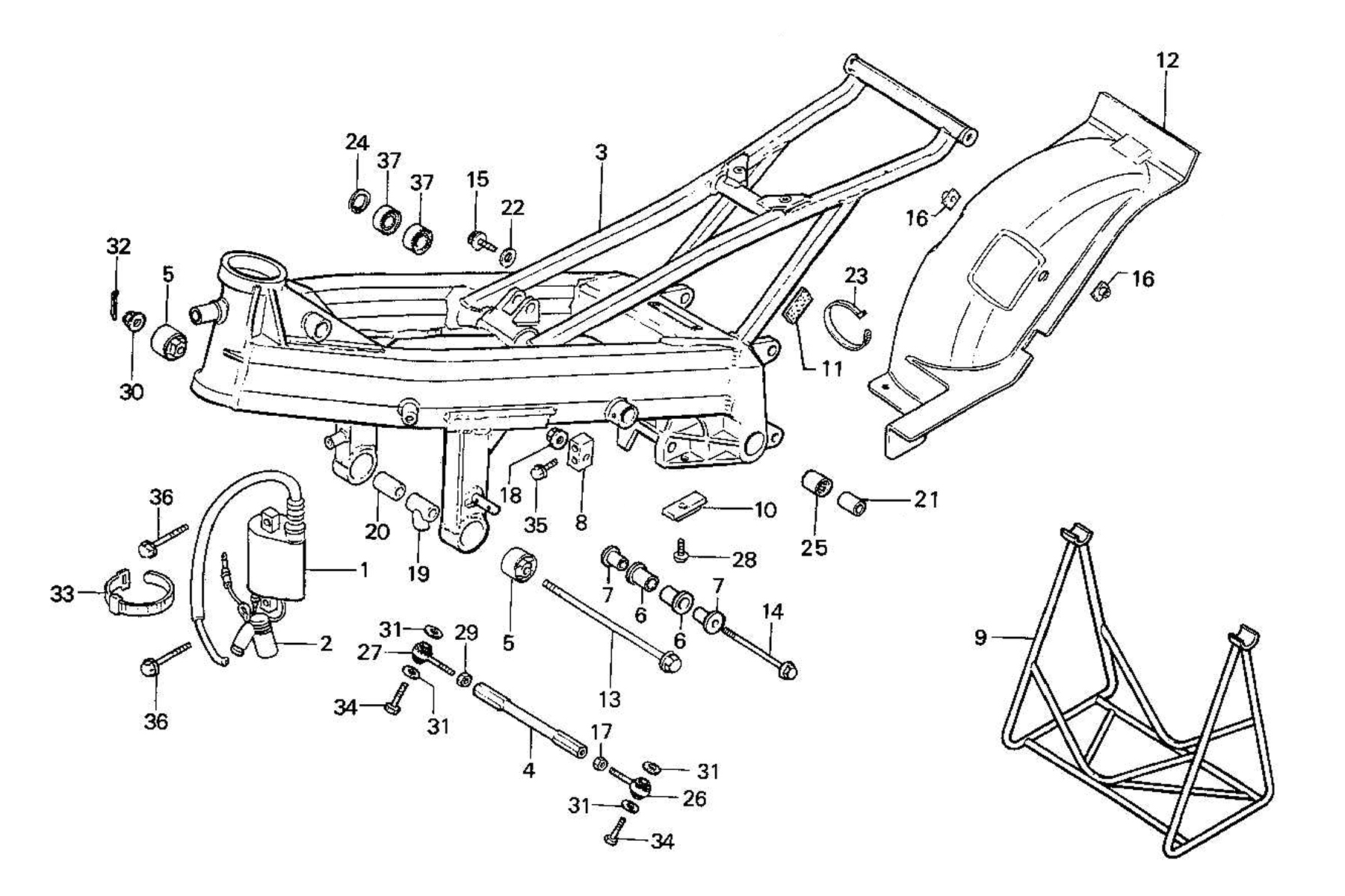 1987 Honda RS125R - F11 Frame / Ignition Coil Image