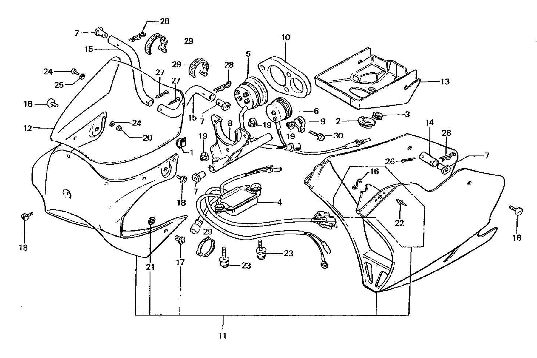 1987 Honda RS125R - F13 Cowl / Tachometer Image
