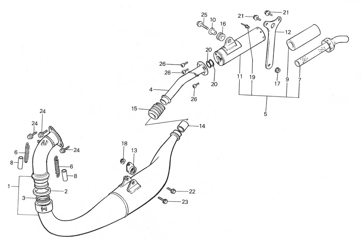 1988 Honda RS125R - F7 Expansion Chamber Image