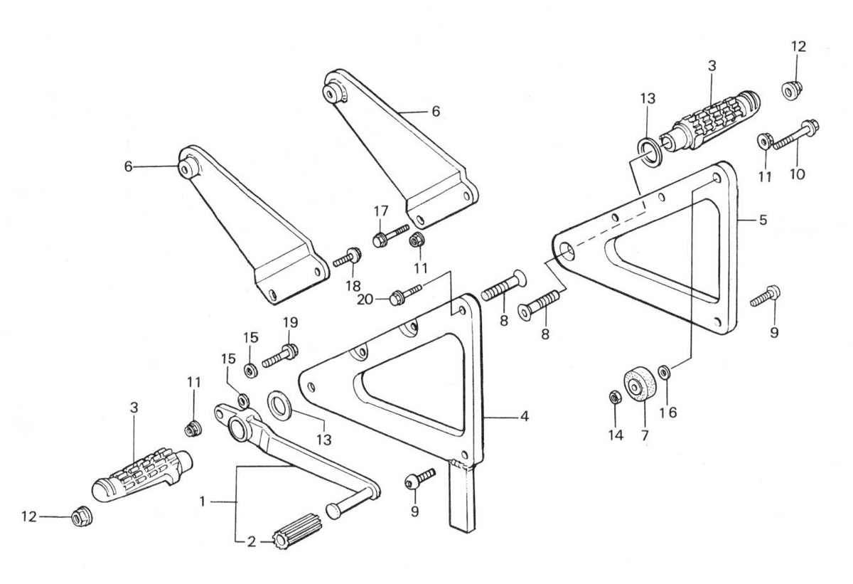 1988 Honda RS125R - F10 Foot Peg / Brake Pedal Image