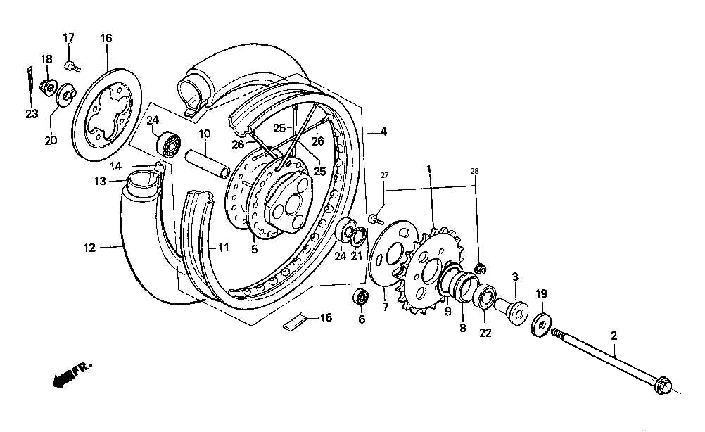 1989 Honda RS125R - F8 Rear Wheel Image