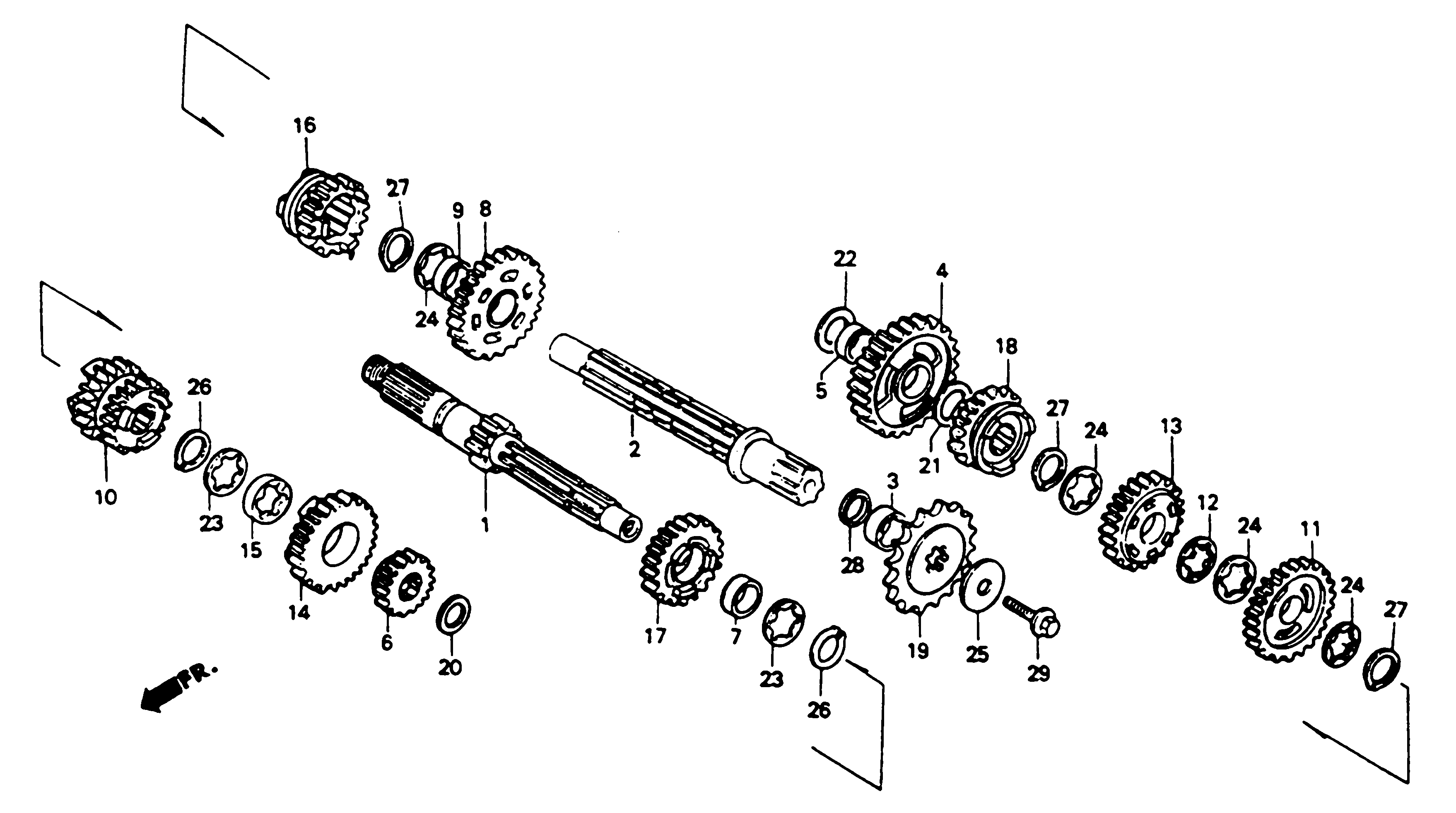 1990 Honda RS125R - E8 Transmission Image