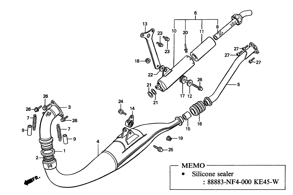 1990 Honda RS125R - F7 Expansion Chamber Image