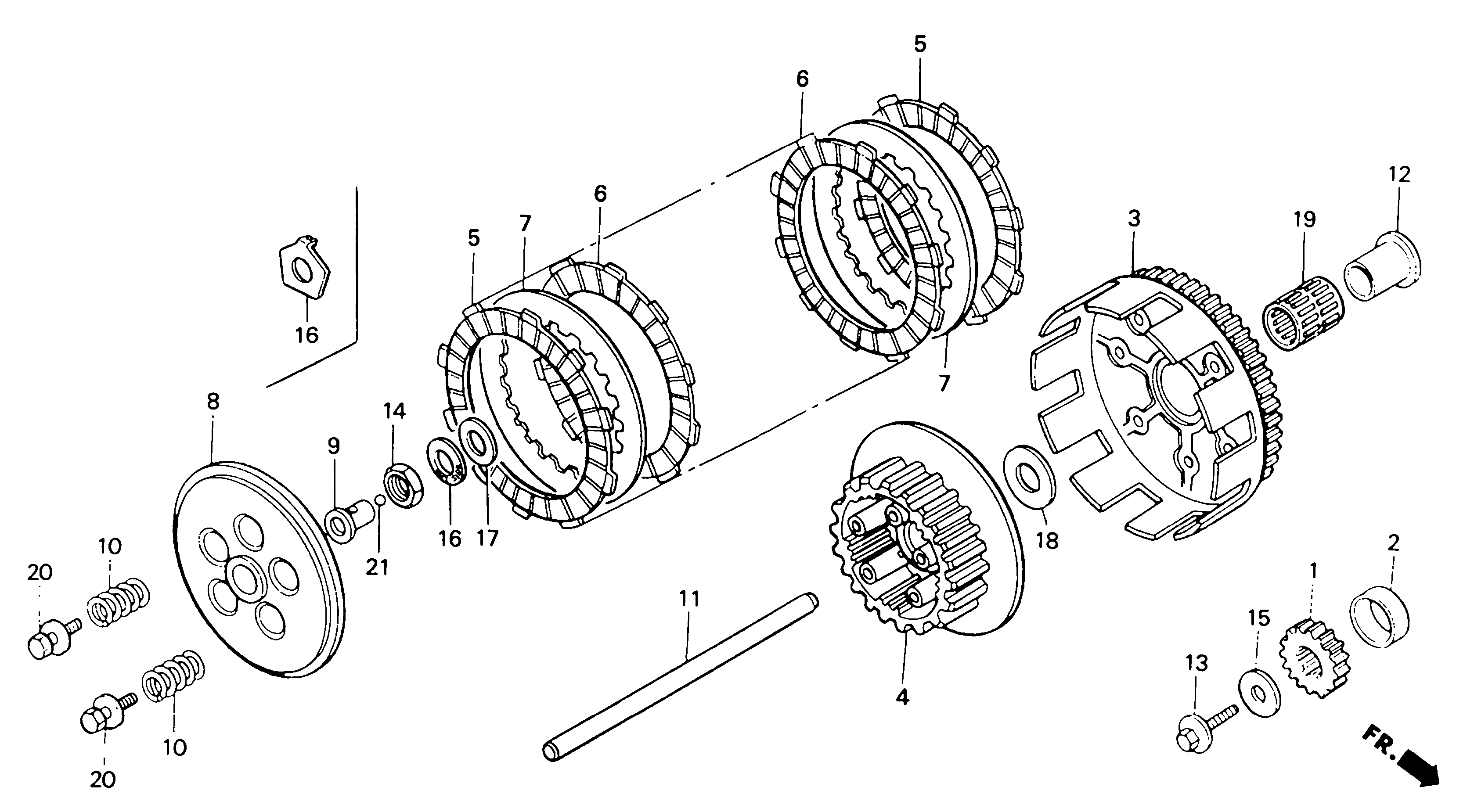 1991 Honda RS125R - E5 Clutch / Primary Drive Gear Image