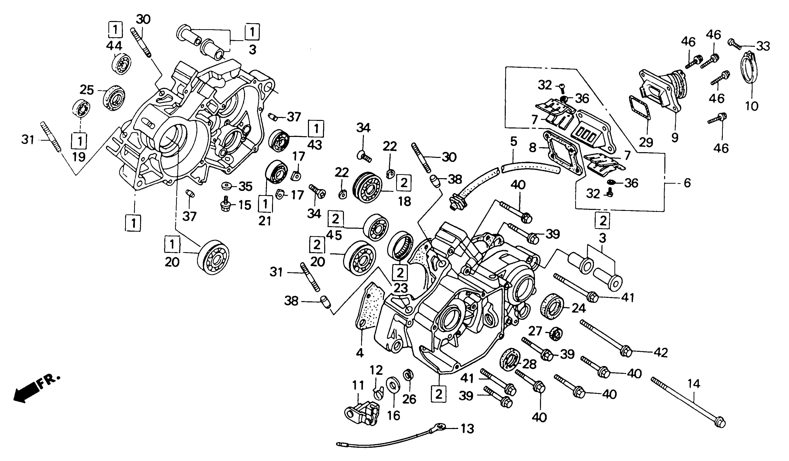 1991 Honda RS125R - E6 Crankcase / Reed Valve Image