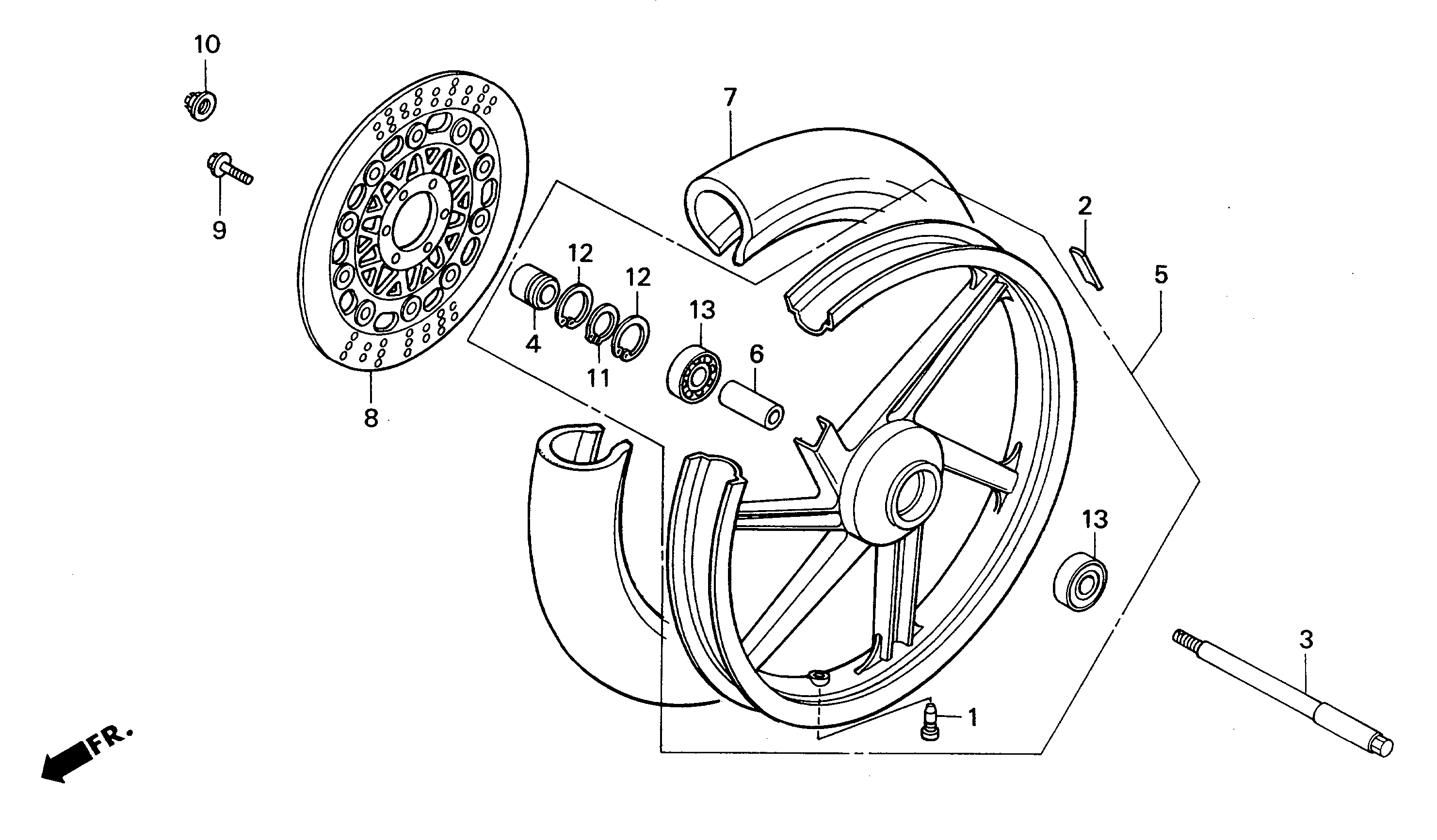 1991 Honda RS125R - F3 Front Wheel Image
