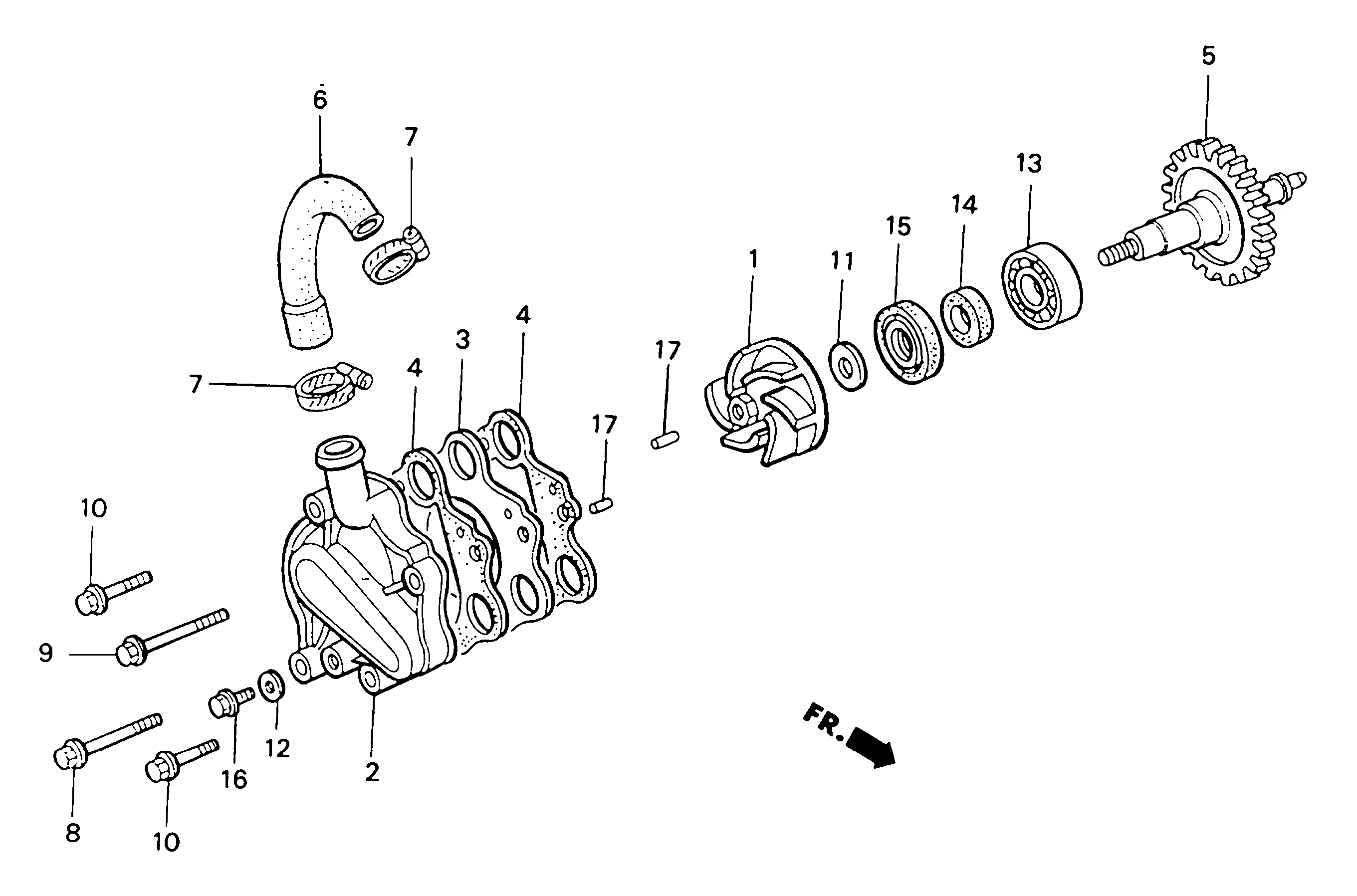 1992 Honda RS125R - E4 Water Pump Image