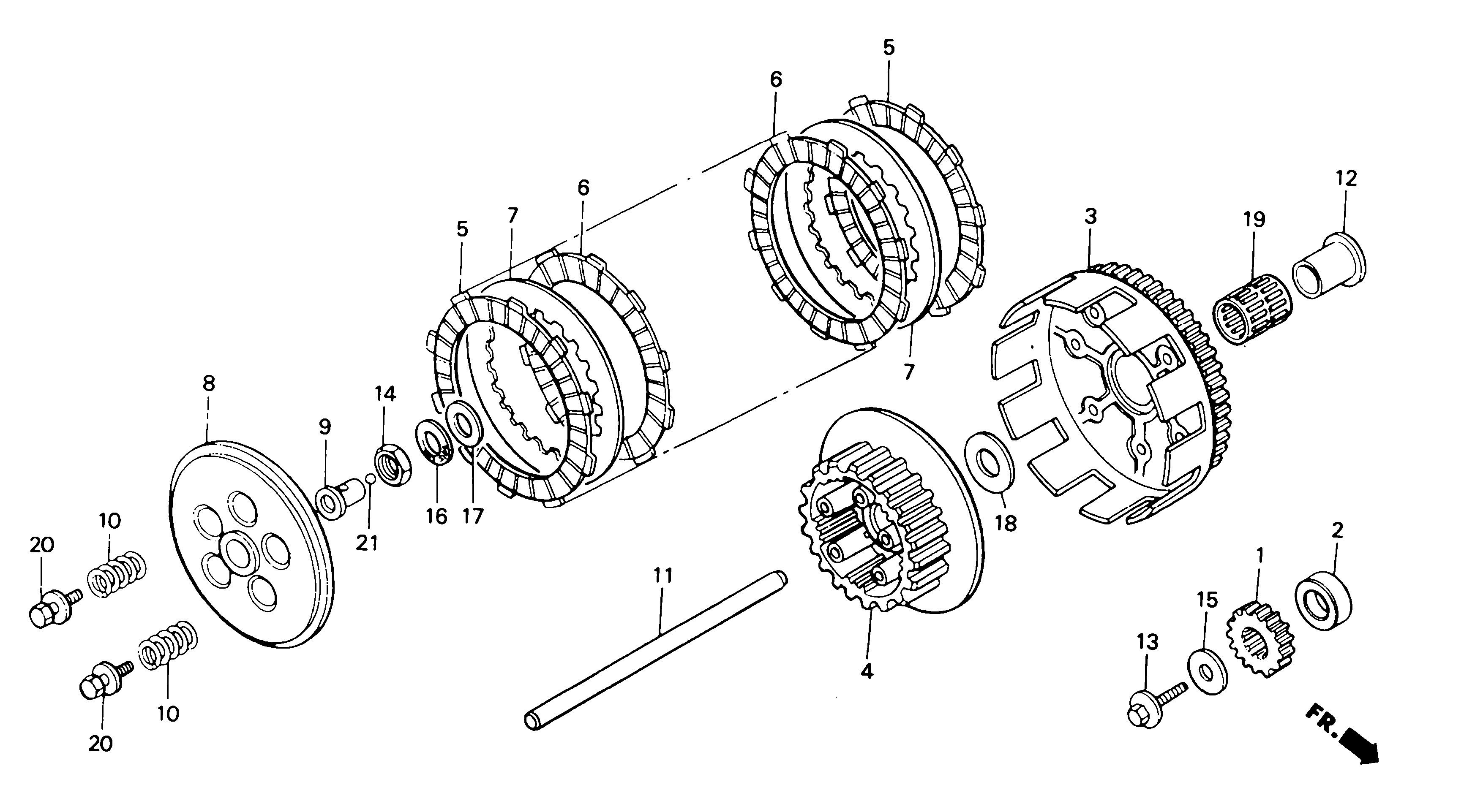 1992 Honda RS125R - E5 Clutch / Primary Drive Gear Image