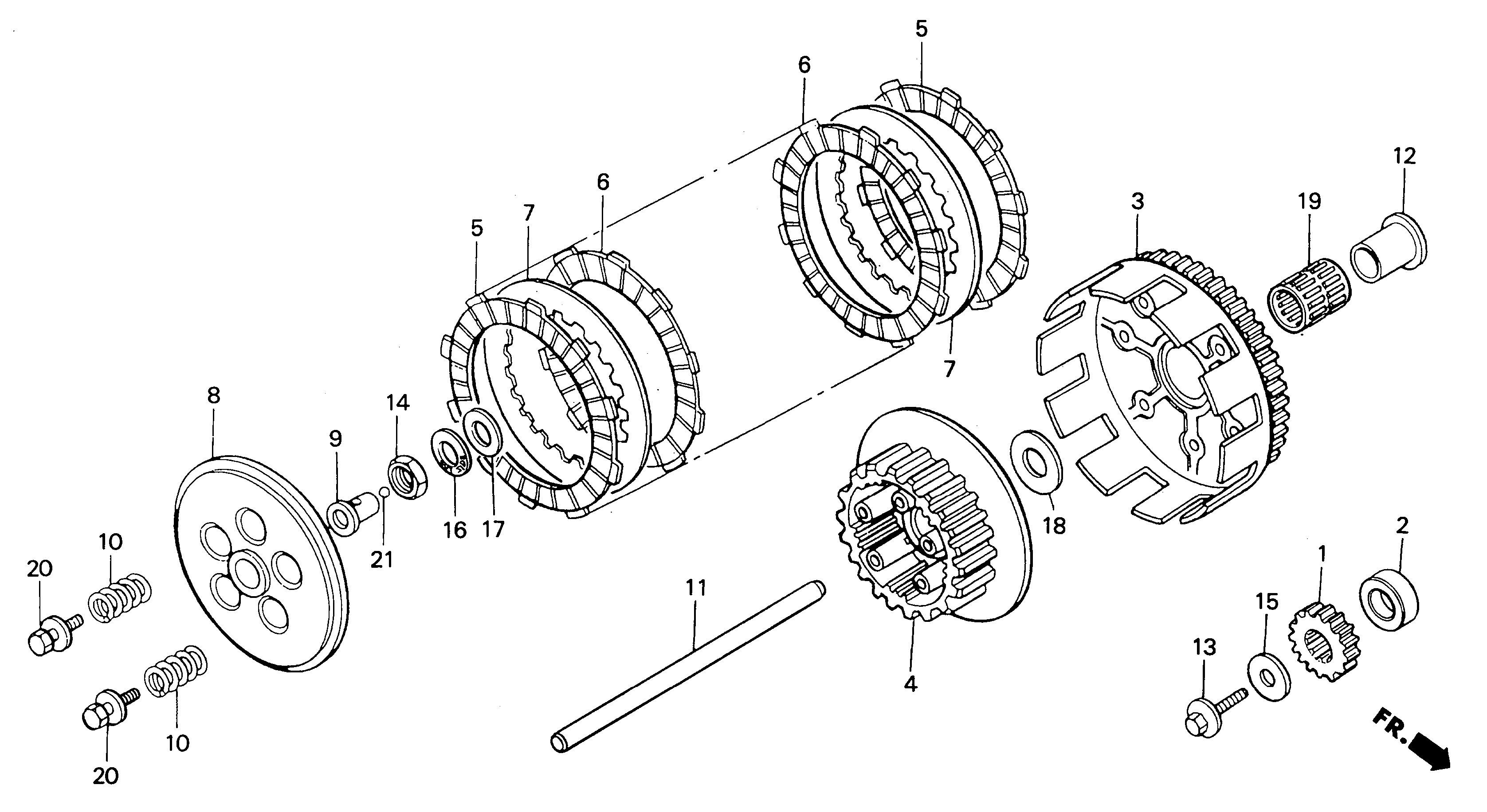 1994 Honda RS125R - E5 Clutch / Primary Drive Gear Image