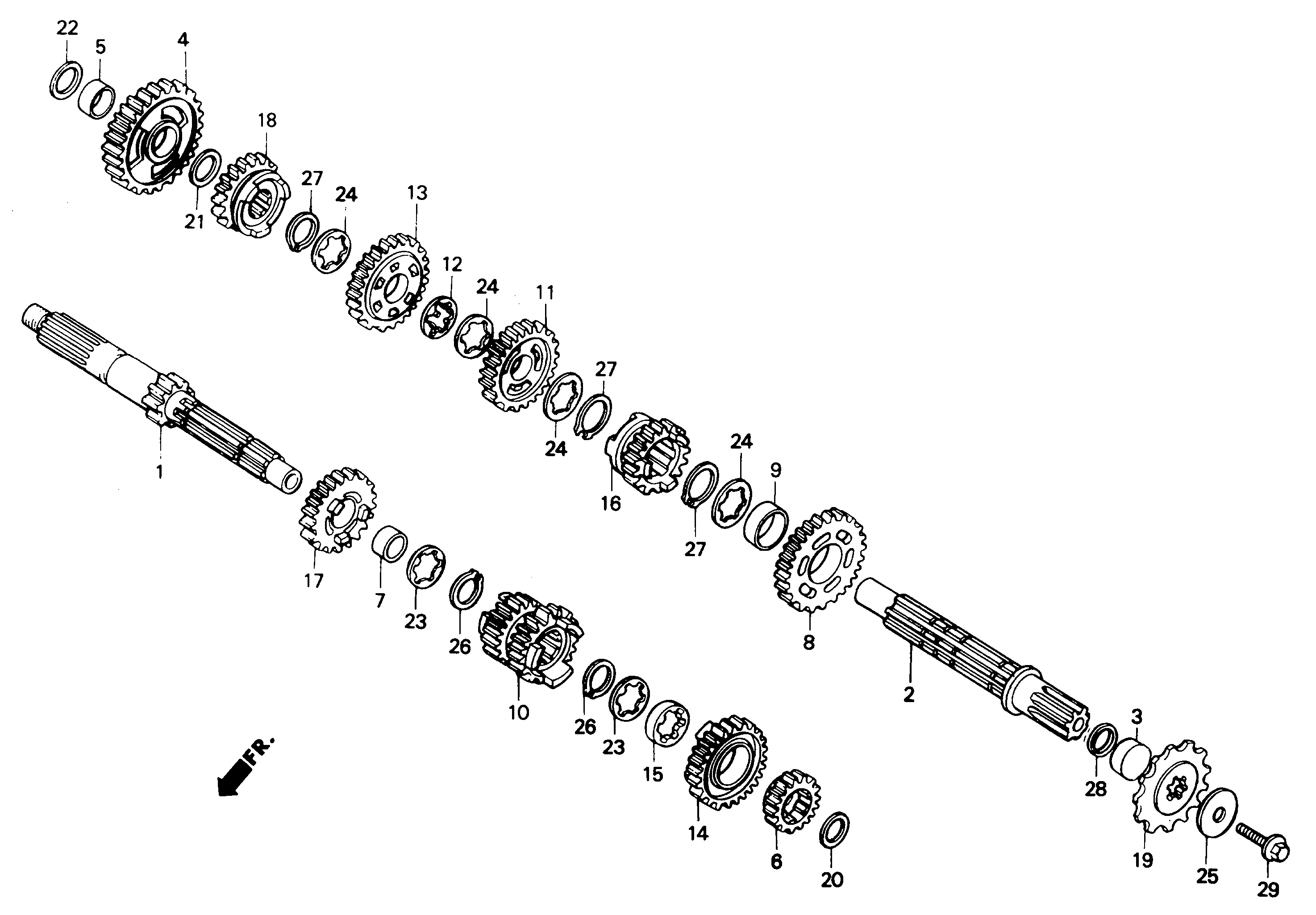 1994 Honda RS125R - E8 Transmission Image