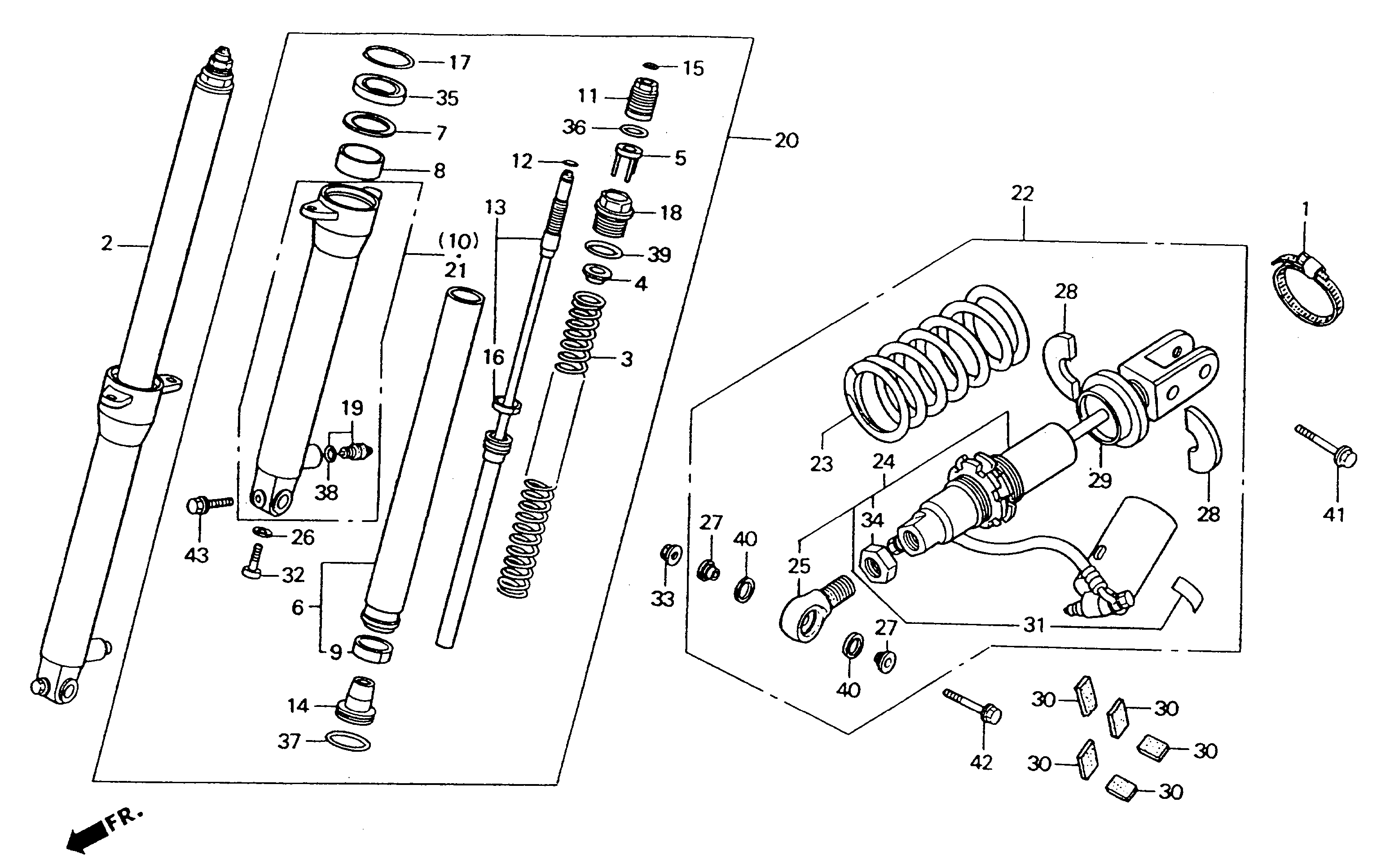 1994 Honda RS125R - F5 Front Fork / Rear Shock Absorber Image
