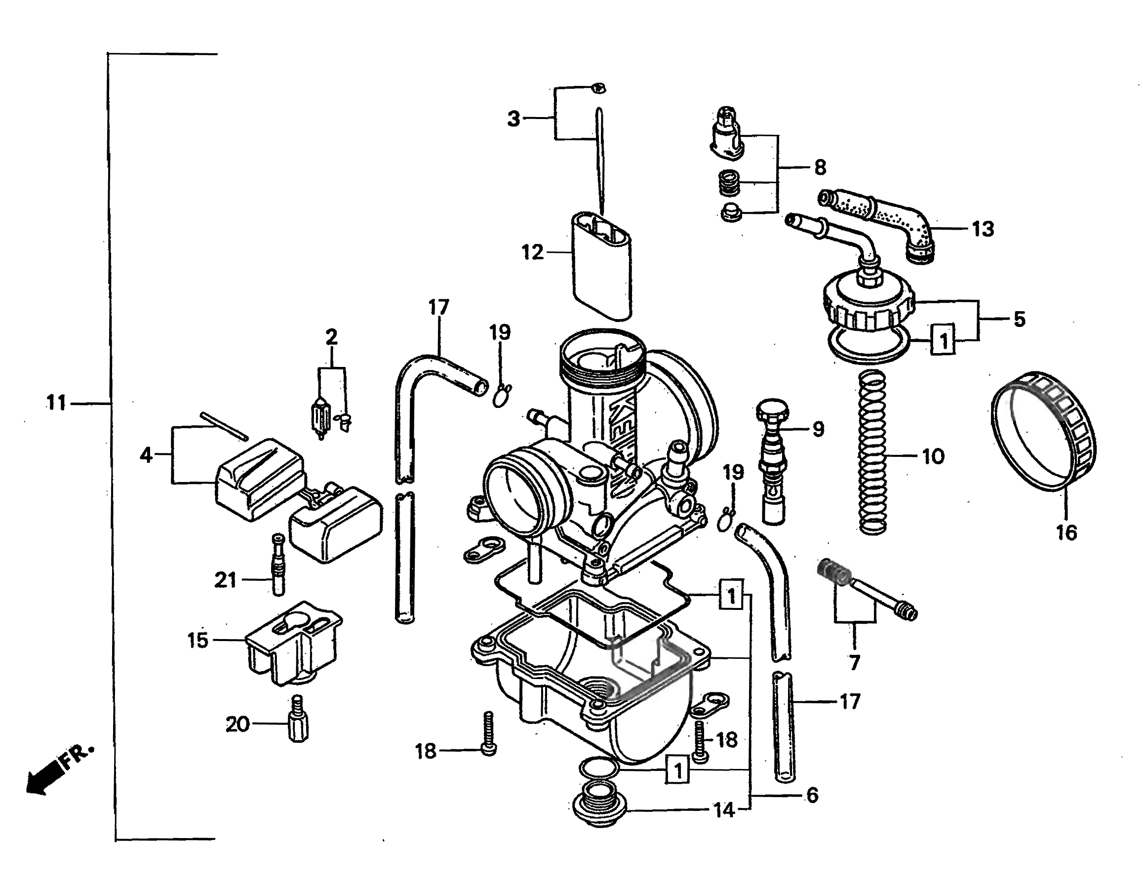 1995 Honda RS125R - E10 Carburetor Image