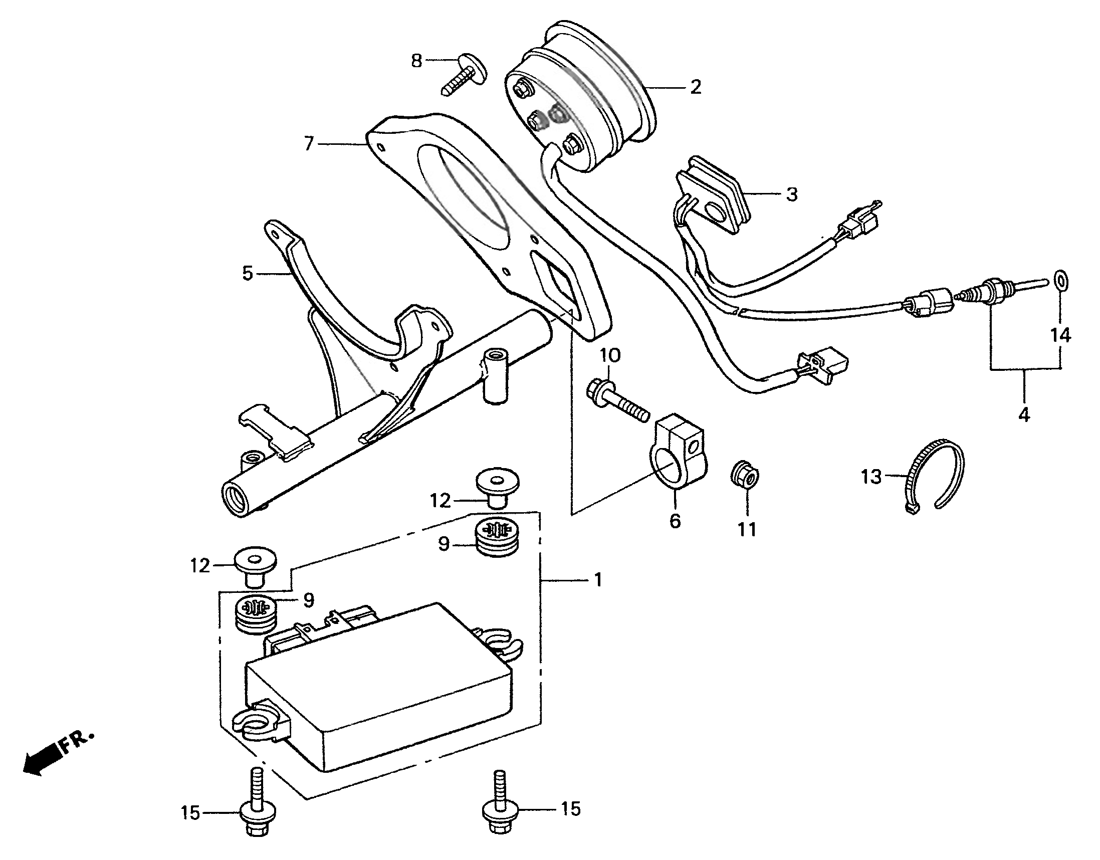 1995 Honda RS125R - F1 Meter / Meter Panel Image