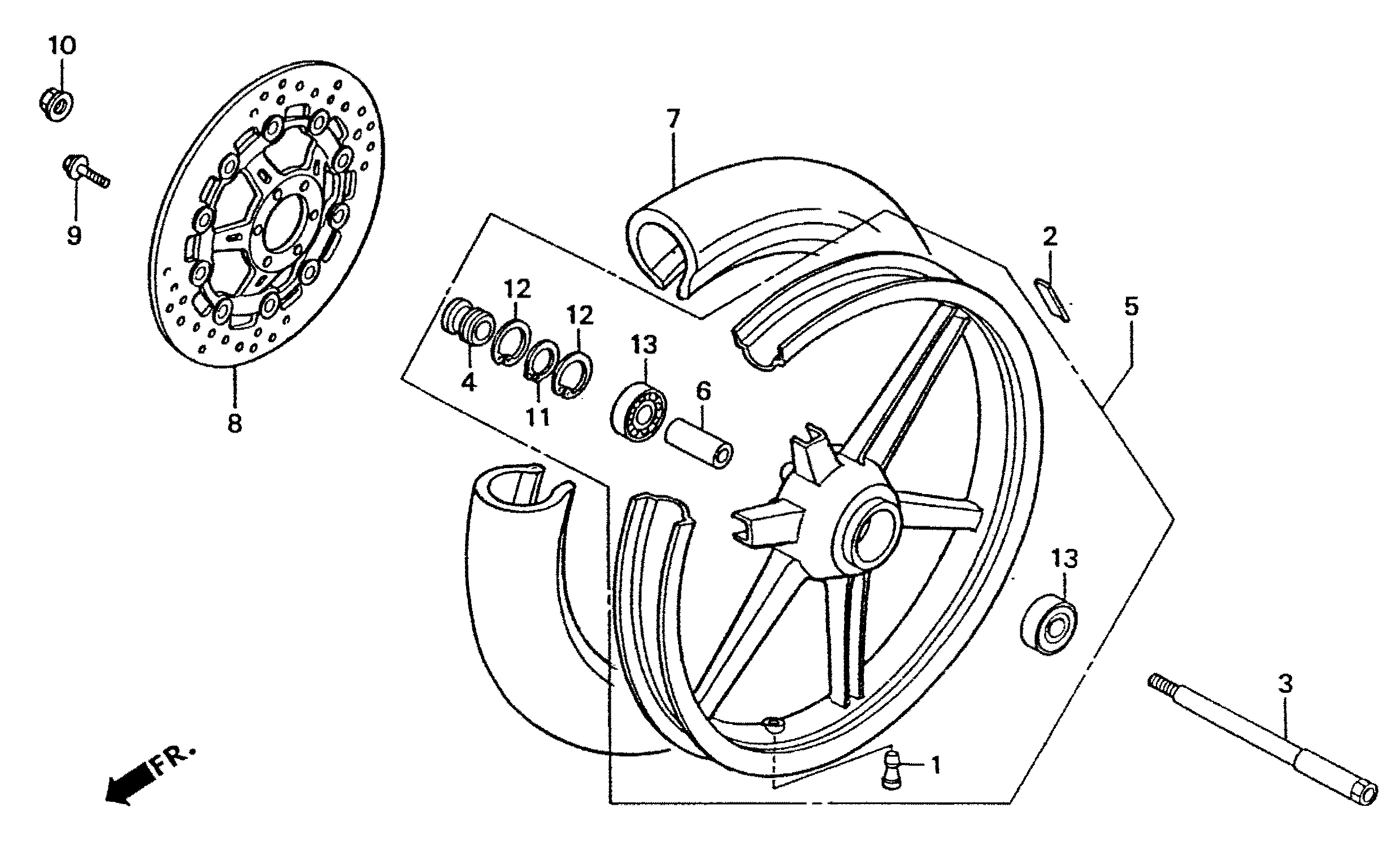 1995 Honda RS125R - F6 Front Wheel Image