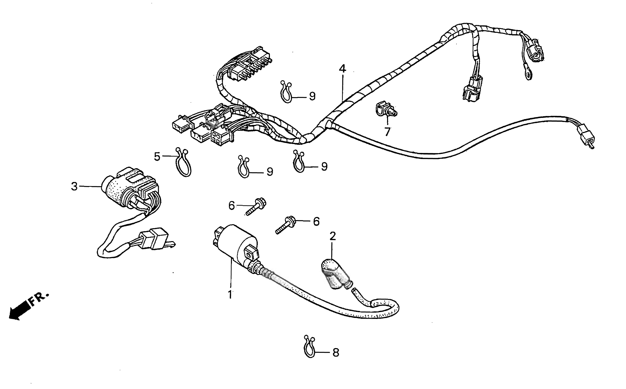 1995 Honda RS125R - F14 Ignition Coil / Wire Harness Image