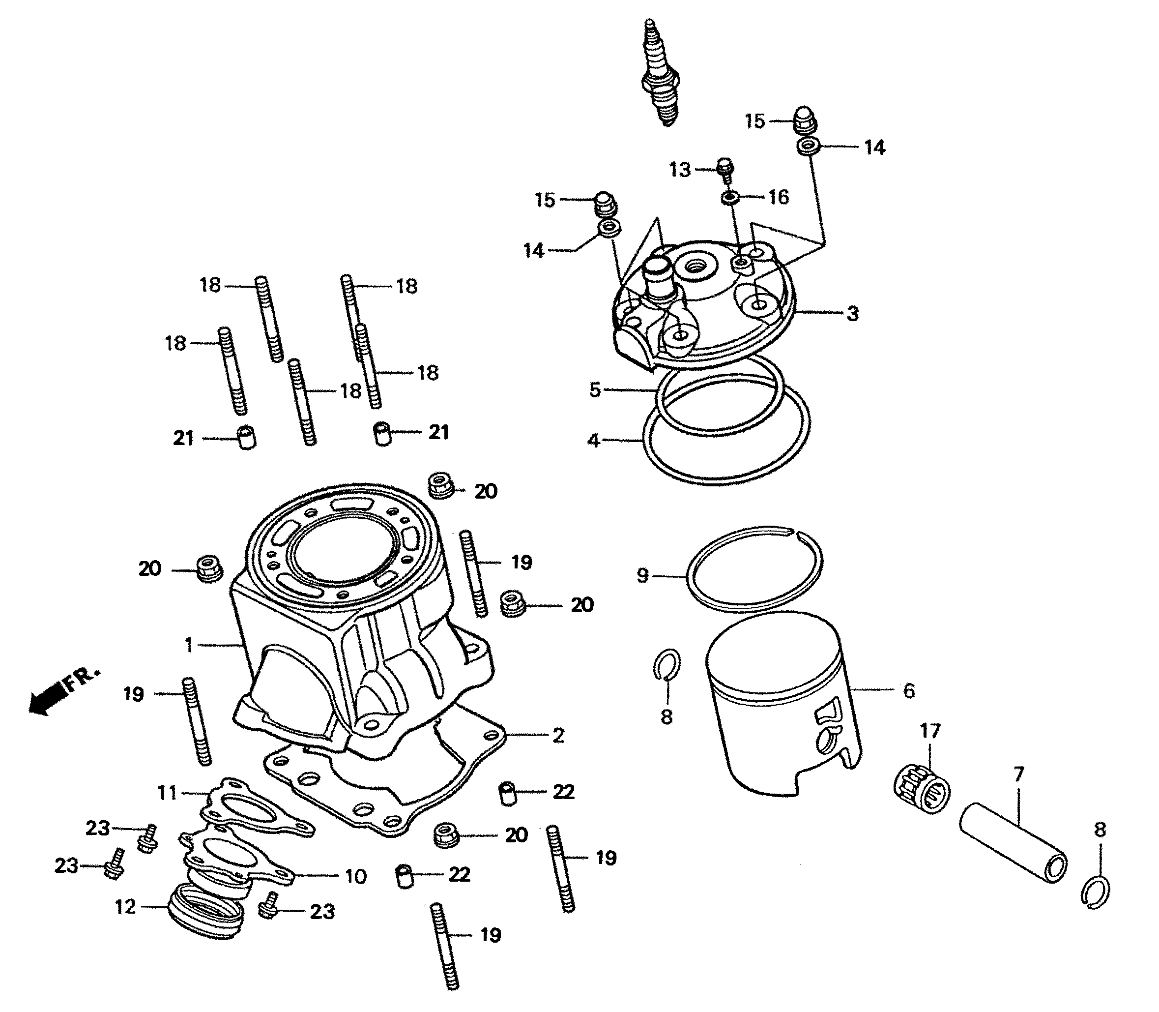 1998-2001 Honda RS125R - Top End Rebuild Kit Image