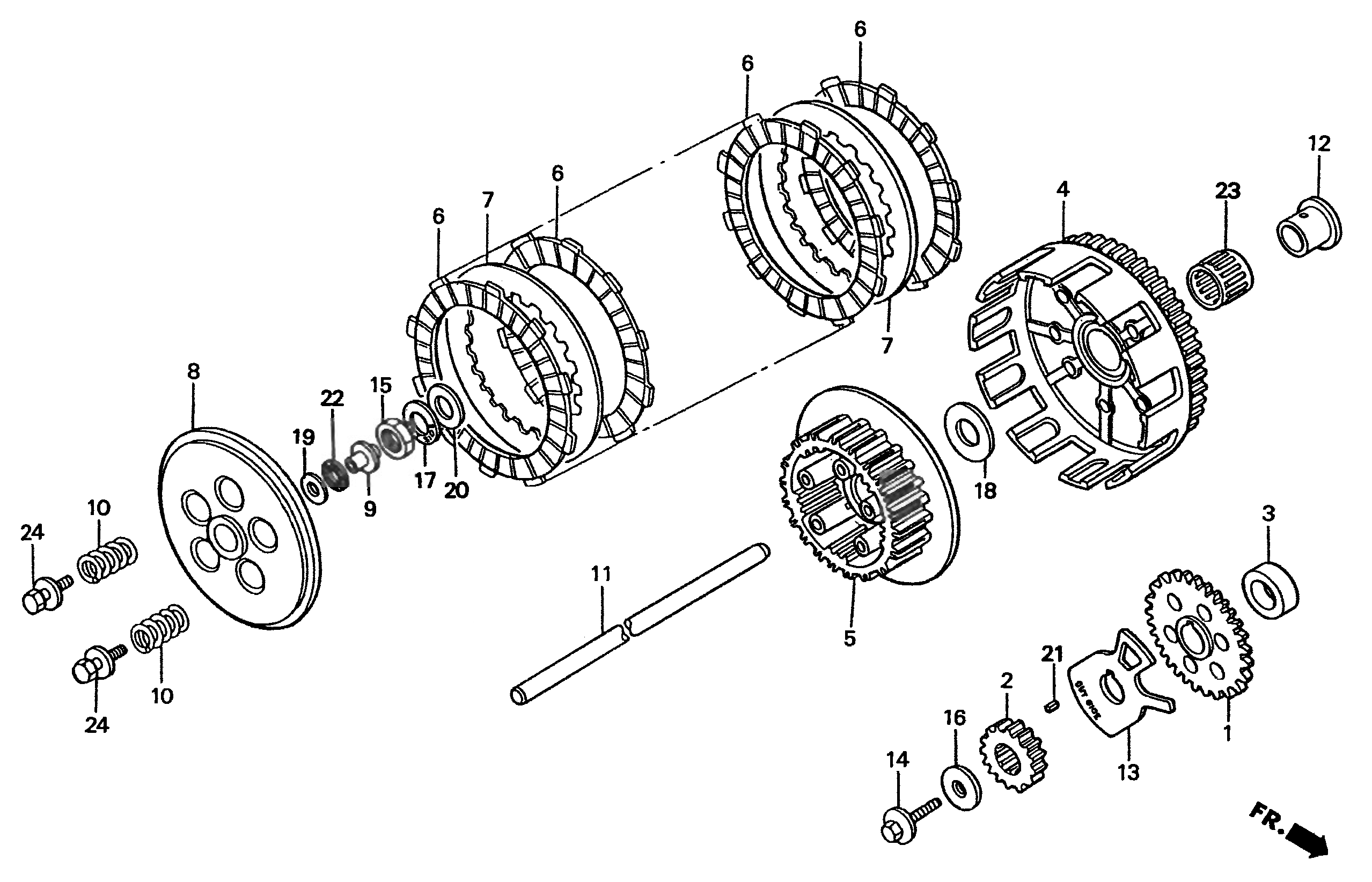 1996 Honda RS125R - E3 Clutch / Primary Drive Gear Image