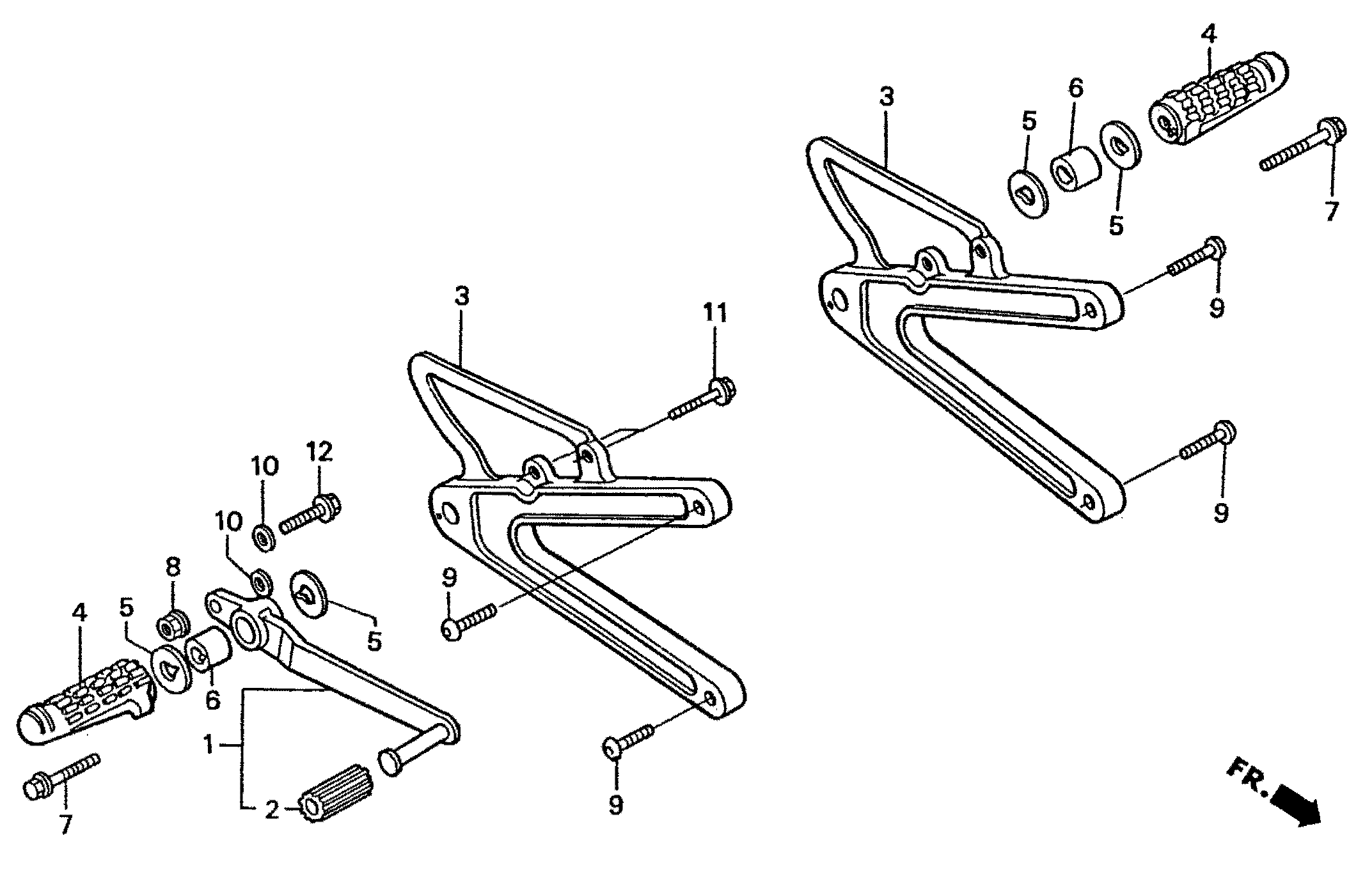 1996 Honda RS125R - F11 Footpeg / Brake Pedal Image