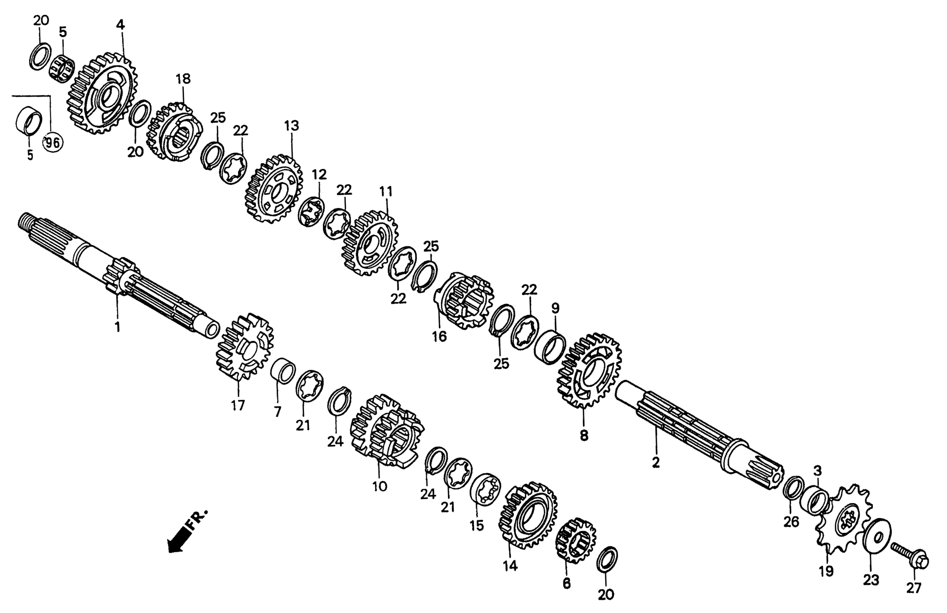 1997 Honda RS125R - E8 Transmission Image