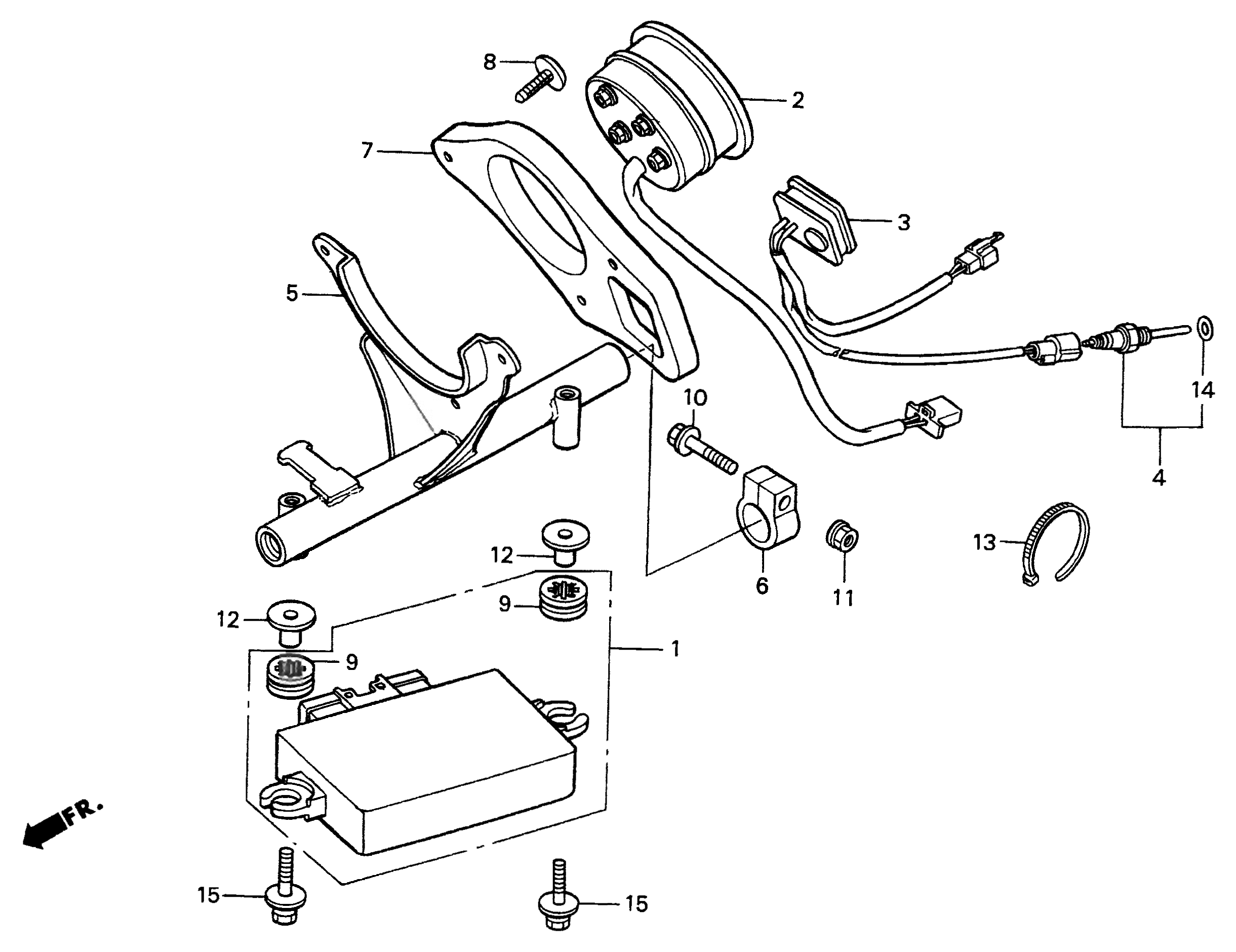 1997 Honda RS125R - F1 Meter / Meter Panel Image