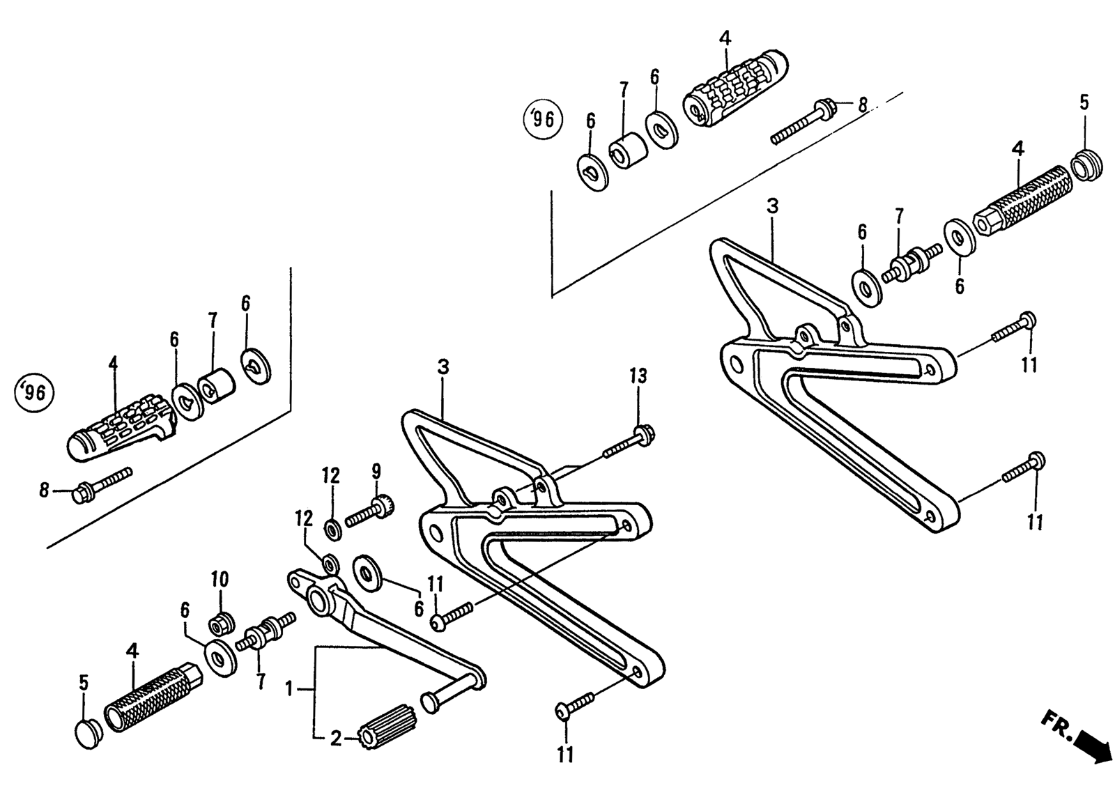 1997 Honda RS125R - F11 Footpeg / Brake Pedal Image