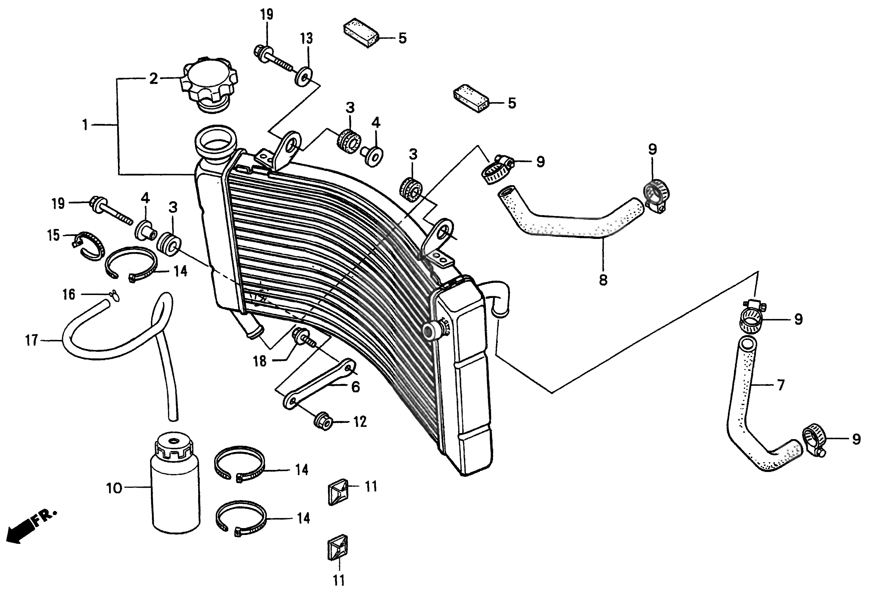 1997 Honda RS125R - F16 Radiator Image