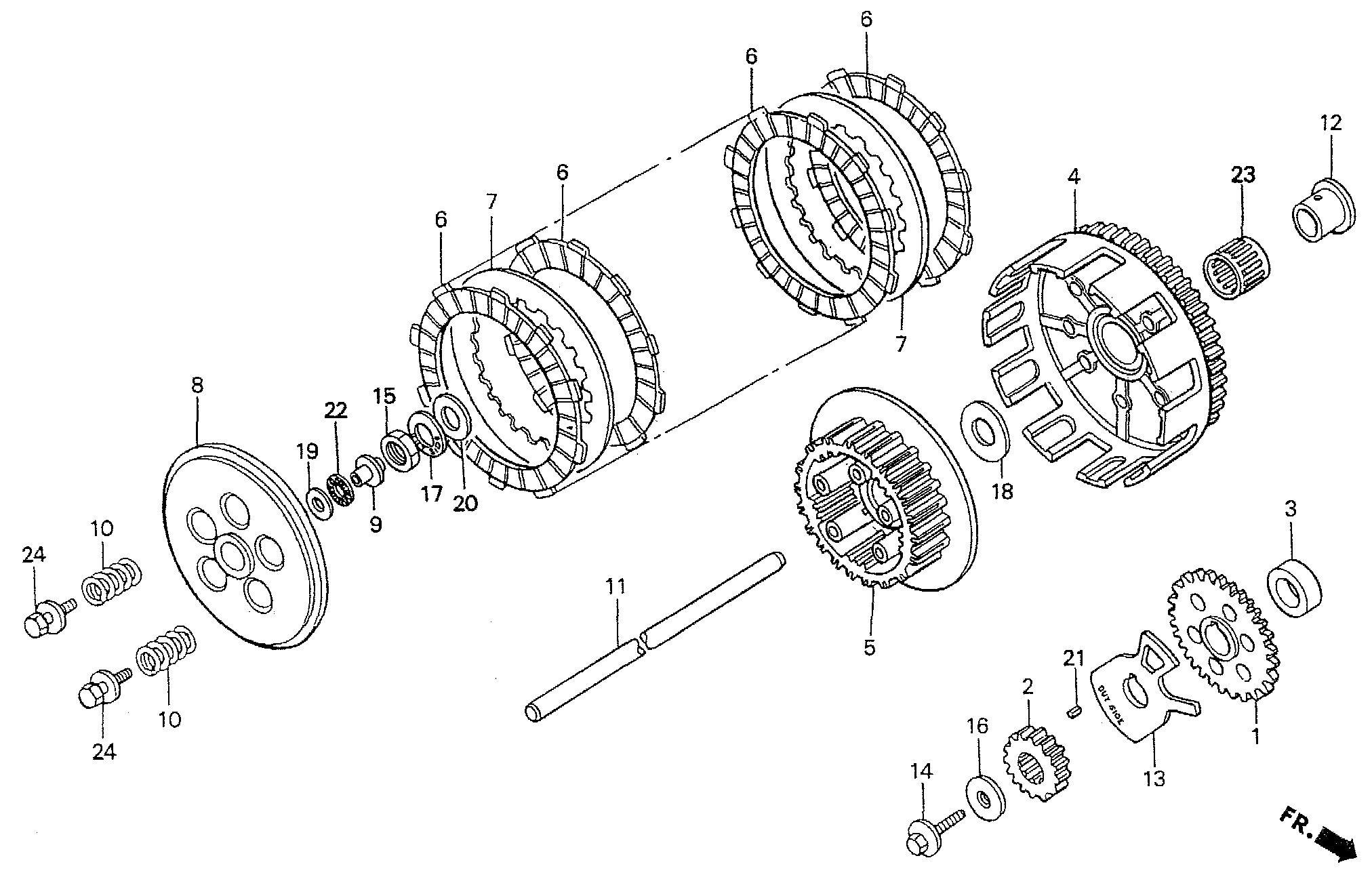 2000 Honda RS125R - E3 Clutch / Primary Drive Gear Image