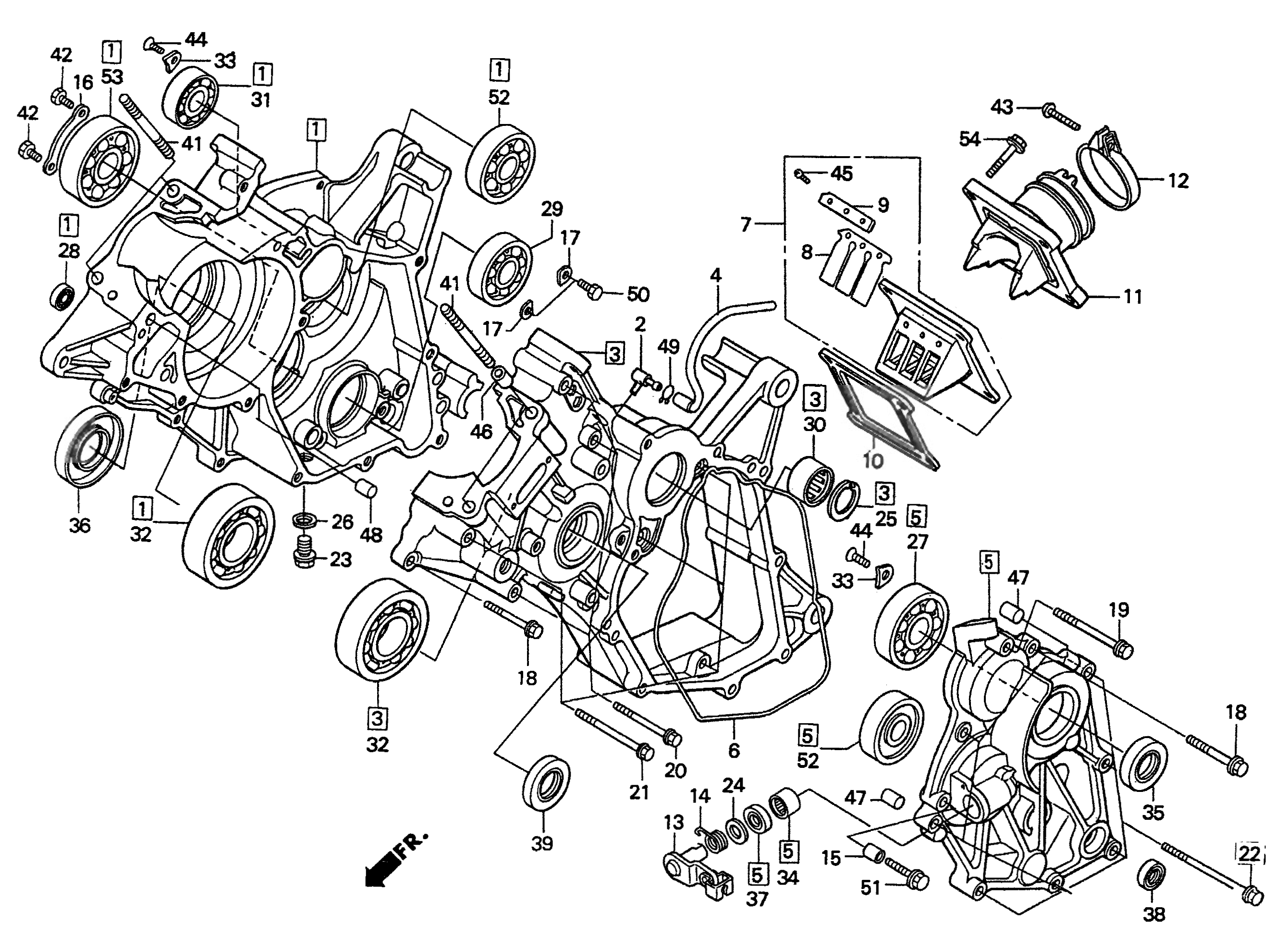 2000 Honda RS125R - E6 Crankcase Image