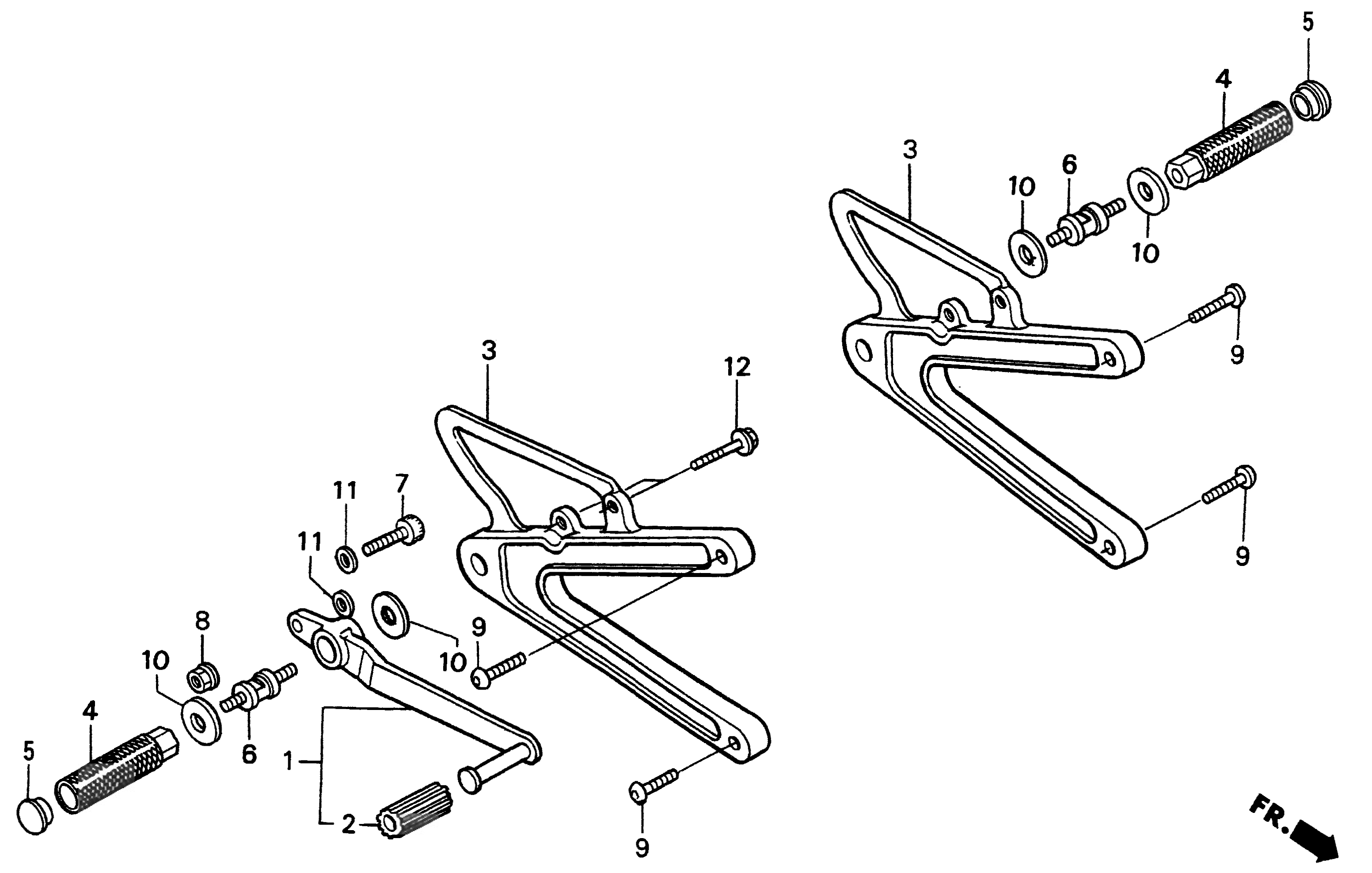2000 Honda RS125R - F11 Footpeg / Brake Pedal Image