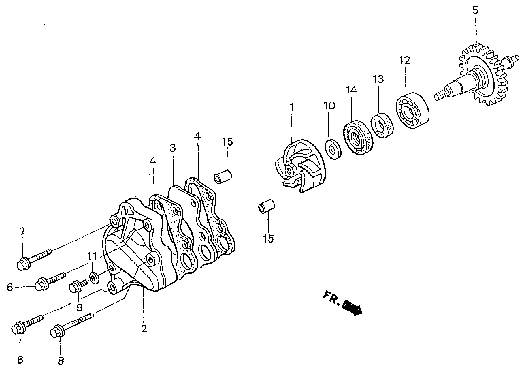 2001 Honda RS125R - E5 Water Pump Image