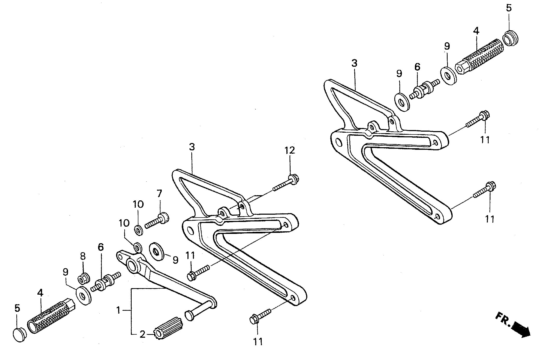 2001 Honda RS125R - F11 Footpeg / Brake Pedal Image