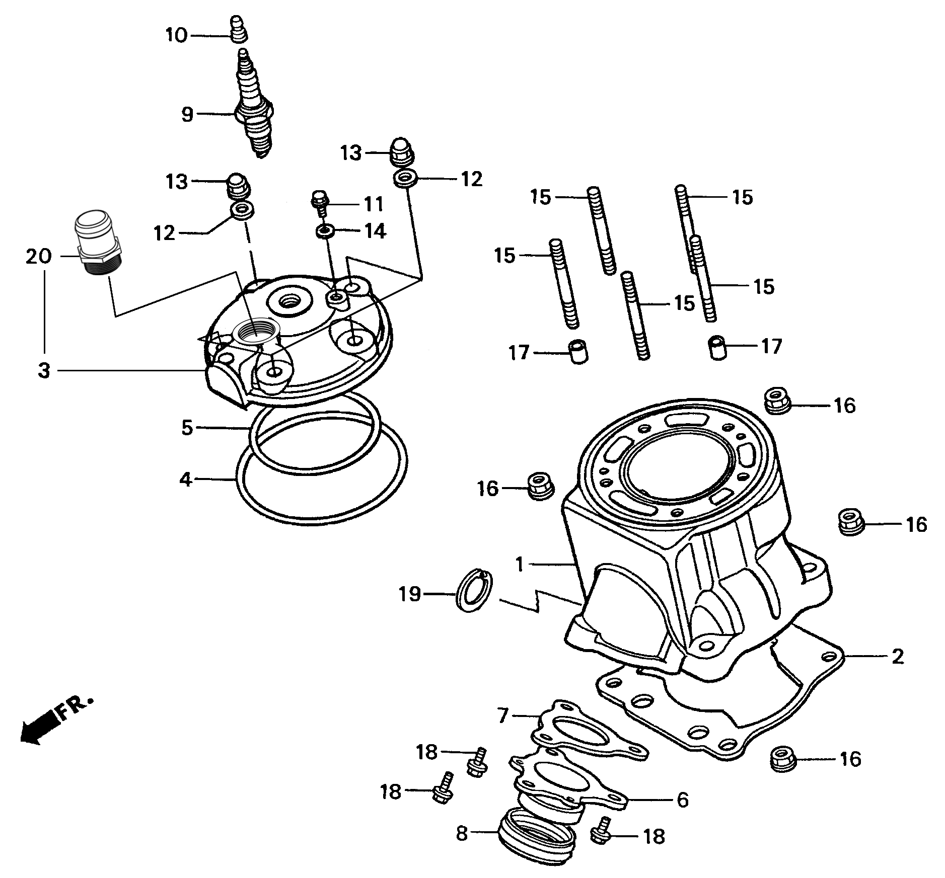 2003 Honda RS125R - E1 Cylinder / Cylinder Head Image