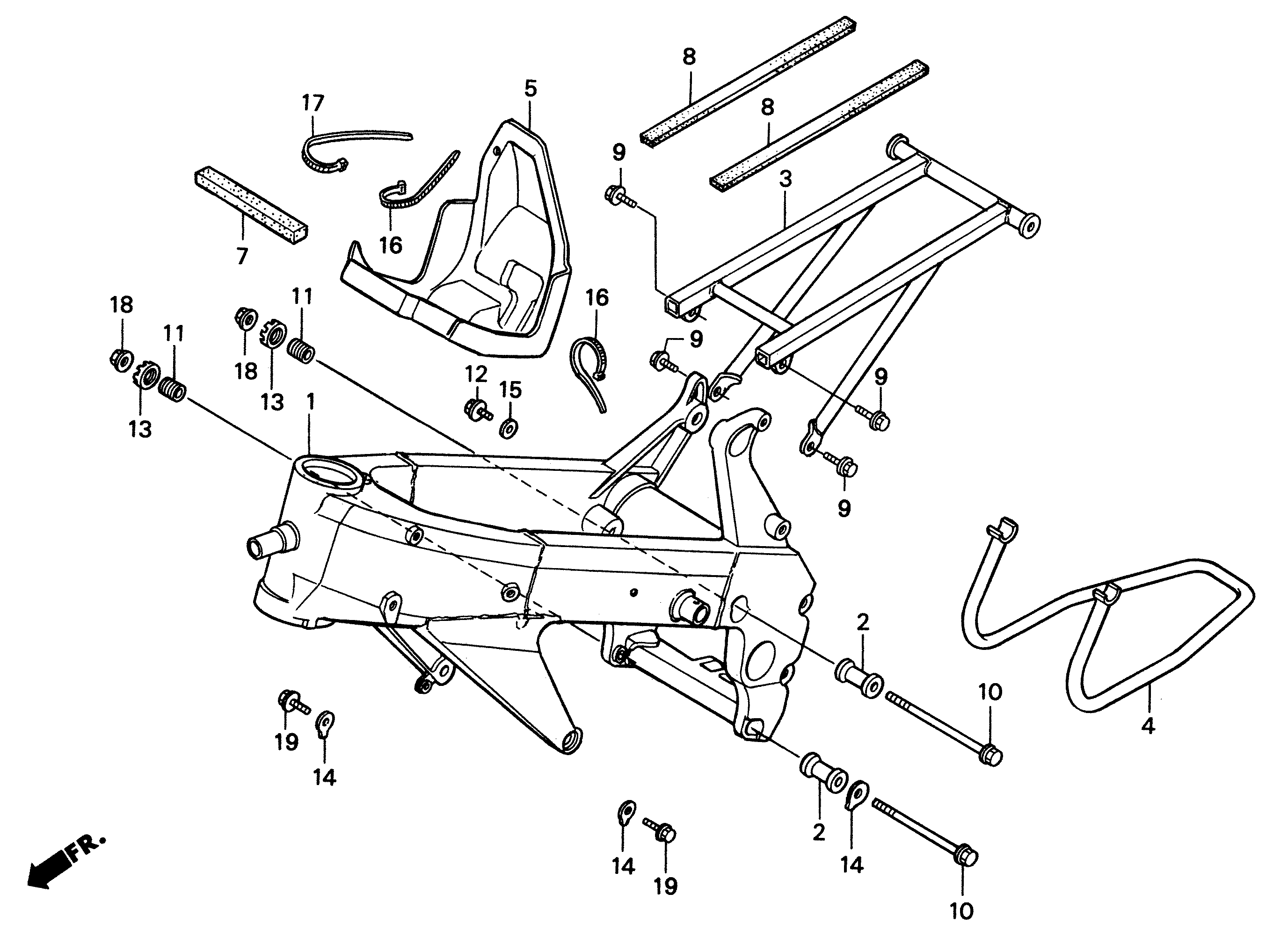 2003 Honda RS125R - F15 Frame Body / Stand / Carburetor Box Image