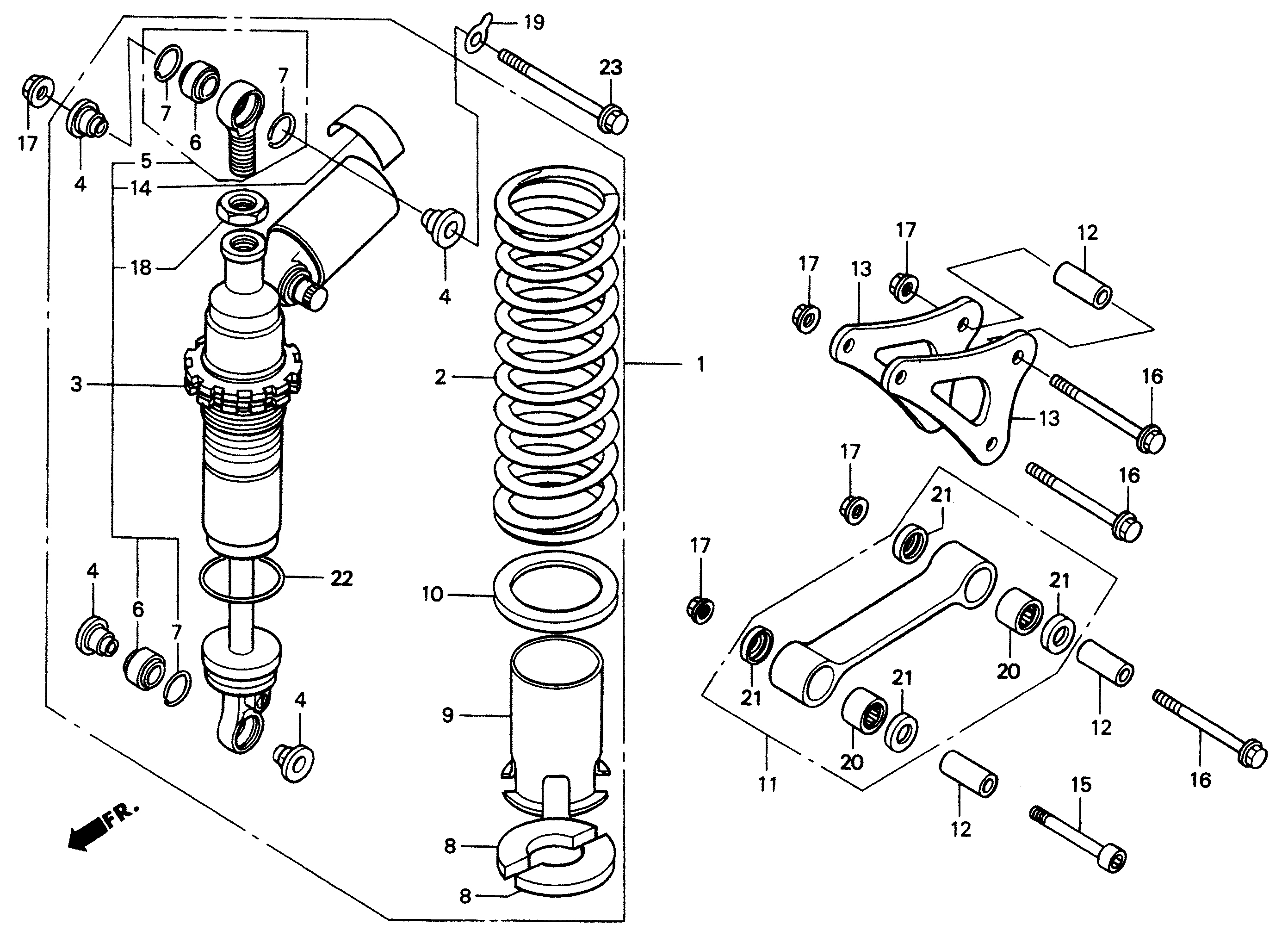 2004 Honda RS125R - F13 Rear Shock Absorber / Shock Link Image